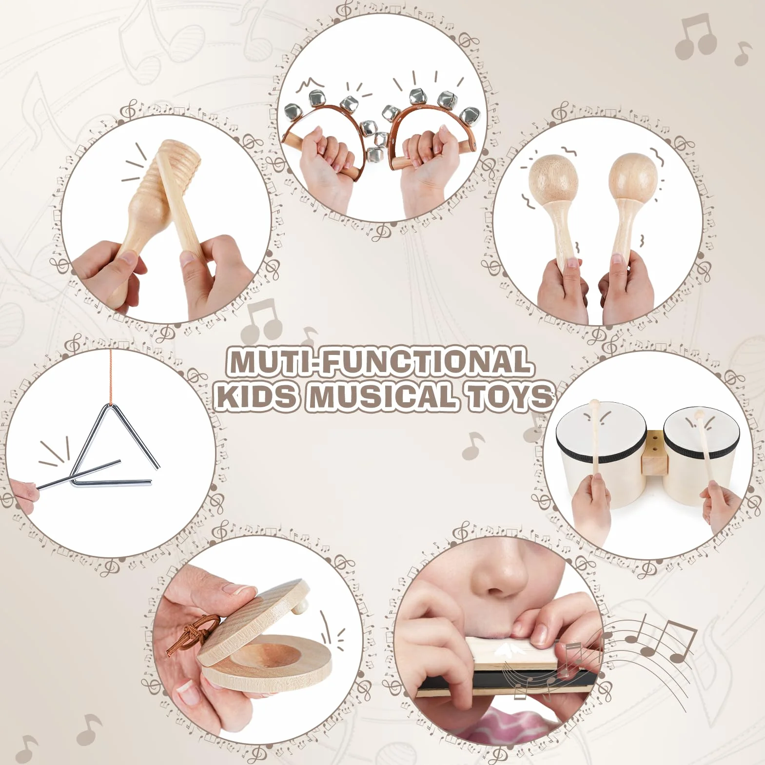 Juguetes Niños Instrumentos Musicales Infantiles Tambor Iniciación Musical Infantil Regalo Niño 3 4 5 Años