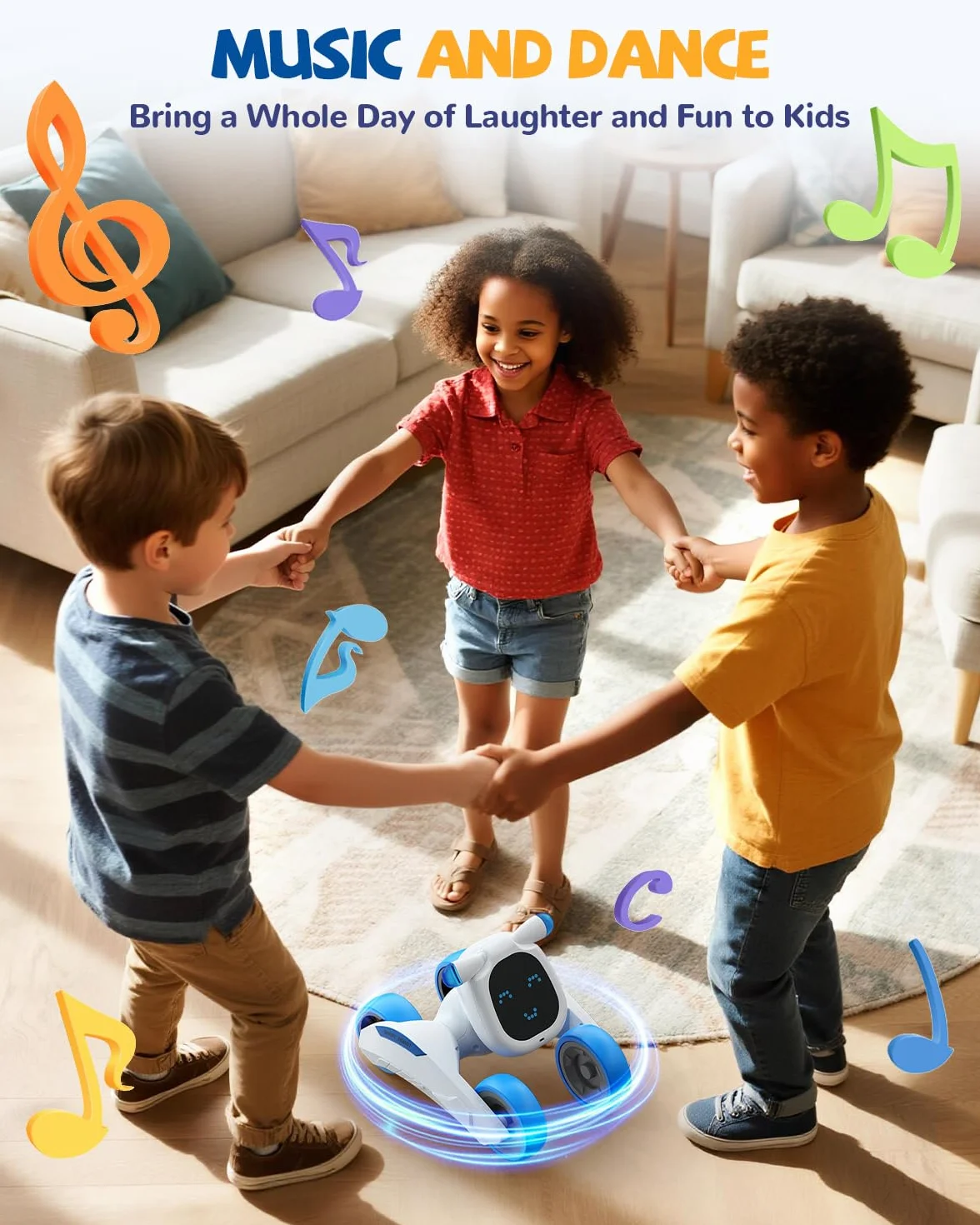 Robot Juguete, Robot Teledirigido para Niños con Expresión LED, Programable, Control por Voz (Solo en inglés), Interactivo Inteligente, Regalo para Niños y Niñas 3 4 5 6 7 8 9 10 11 12 Años