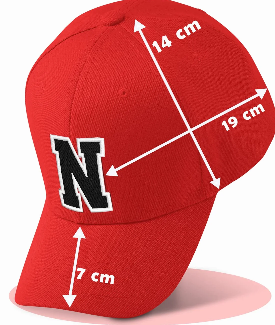 Gorra de béisbol infantil letras roja multicolor M Regular