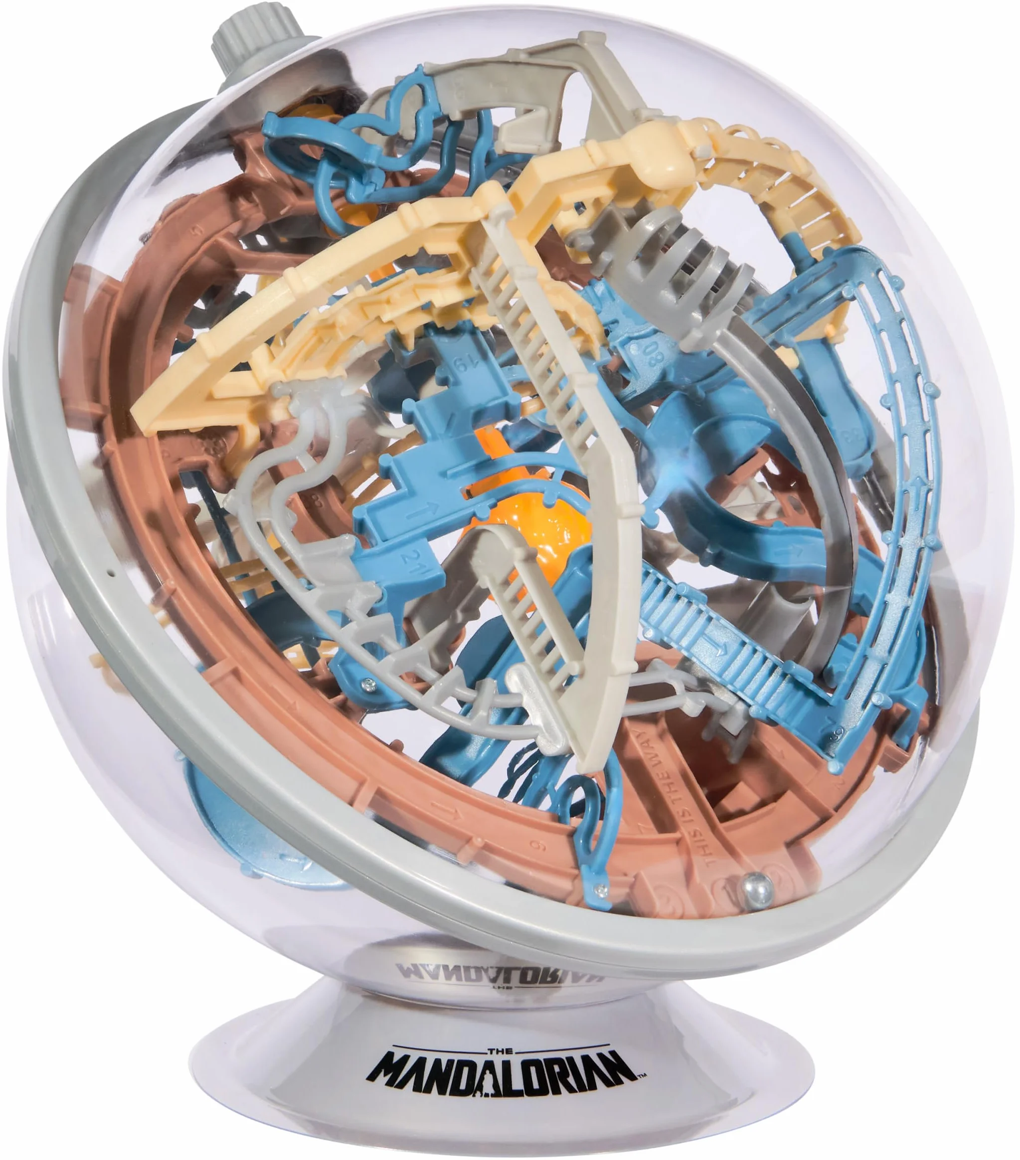 Spin Master Games Perplexus Star Wars - The Mandalorian - Laberinto de Bolas 3D con 80 obstáculos galácticos del Universo Star Wars con botón Giratorio Interactivo, a Partir de 8 años