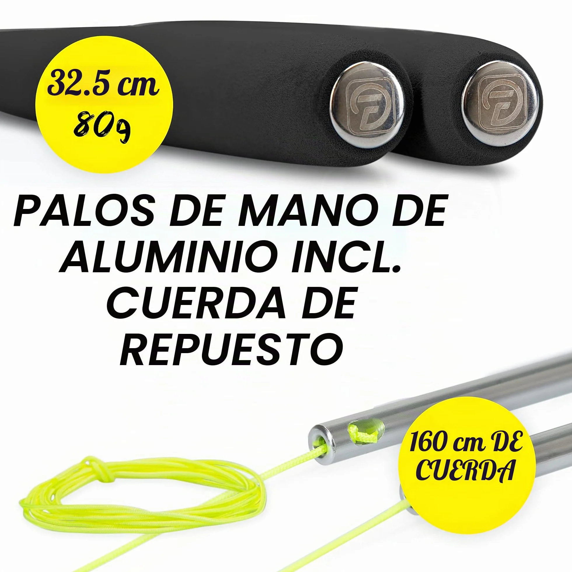 Set de malabares Diabolo Freizeitsport azul con varillas de aluminio, cuerda 160 cm, instrucciones
