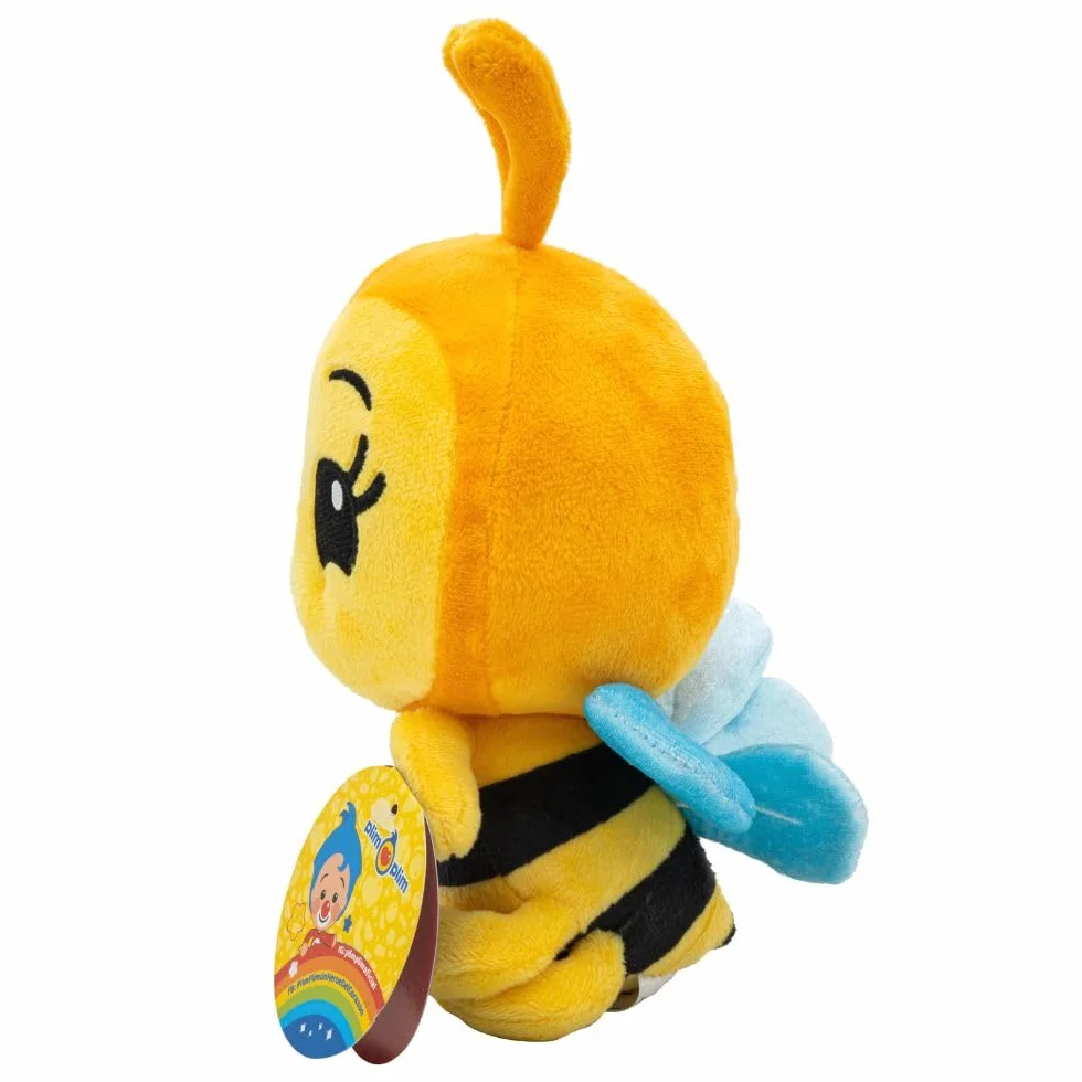 BANDAI Plim Plim – Peluche Musical Abejita PL85026 de 20 cm – XL Interactivo con música “Abejita Chiquita”, alas Crunchy y diversión sensorial para niños
