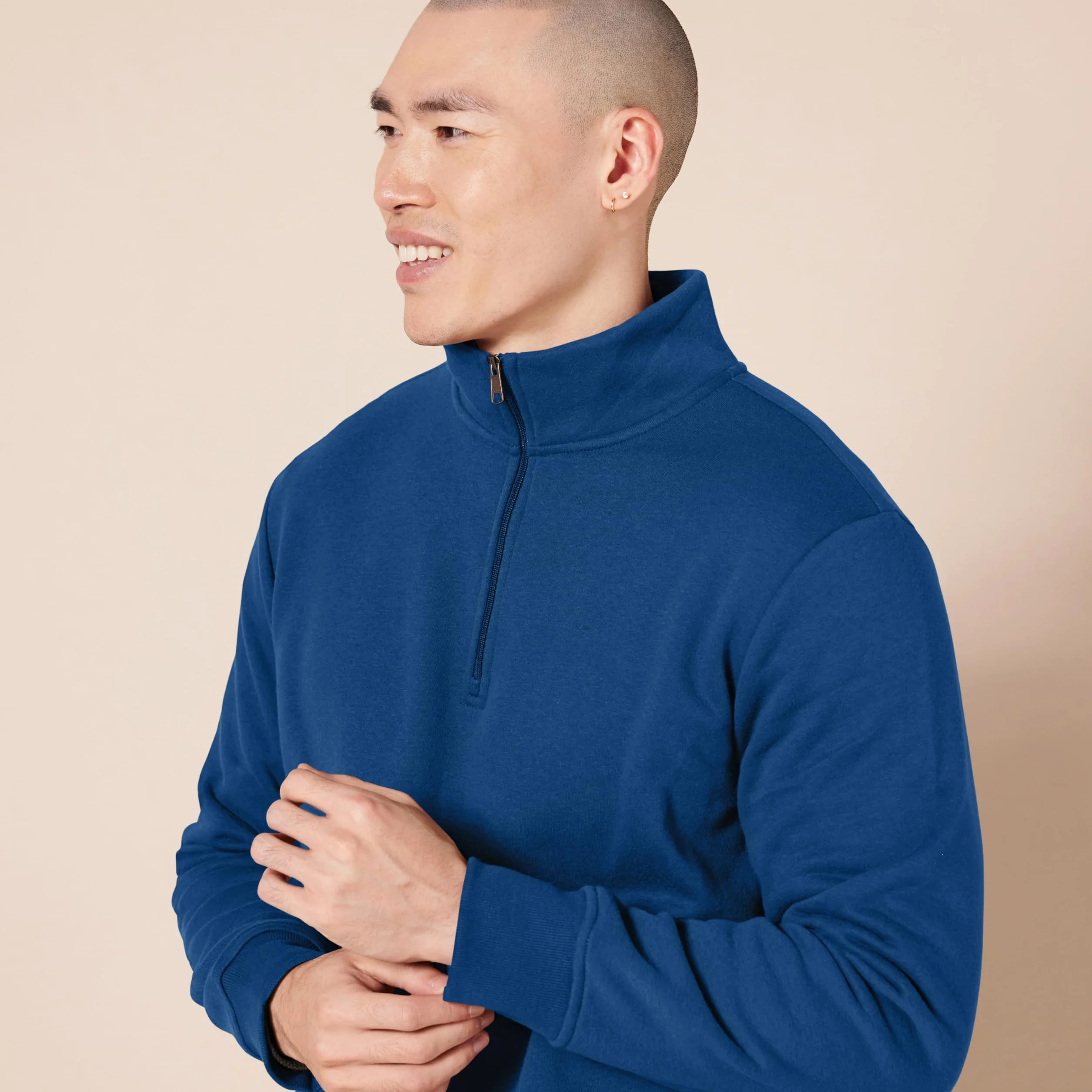 Amazon Essentials Sudadera Hombre Forro Polar Manga Larga Cierre Un Cuarto