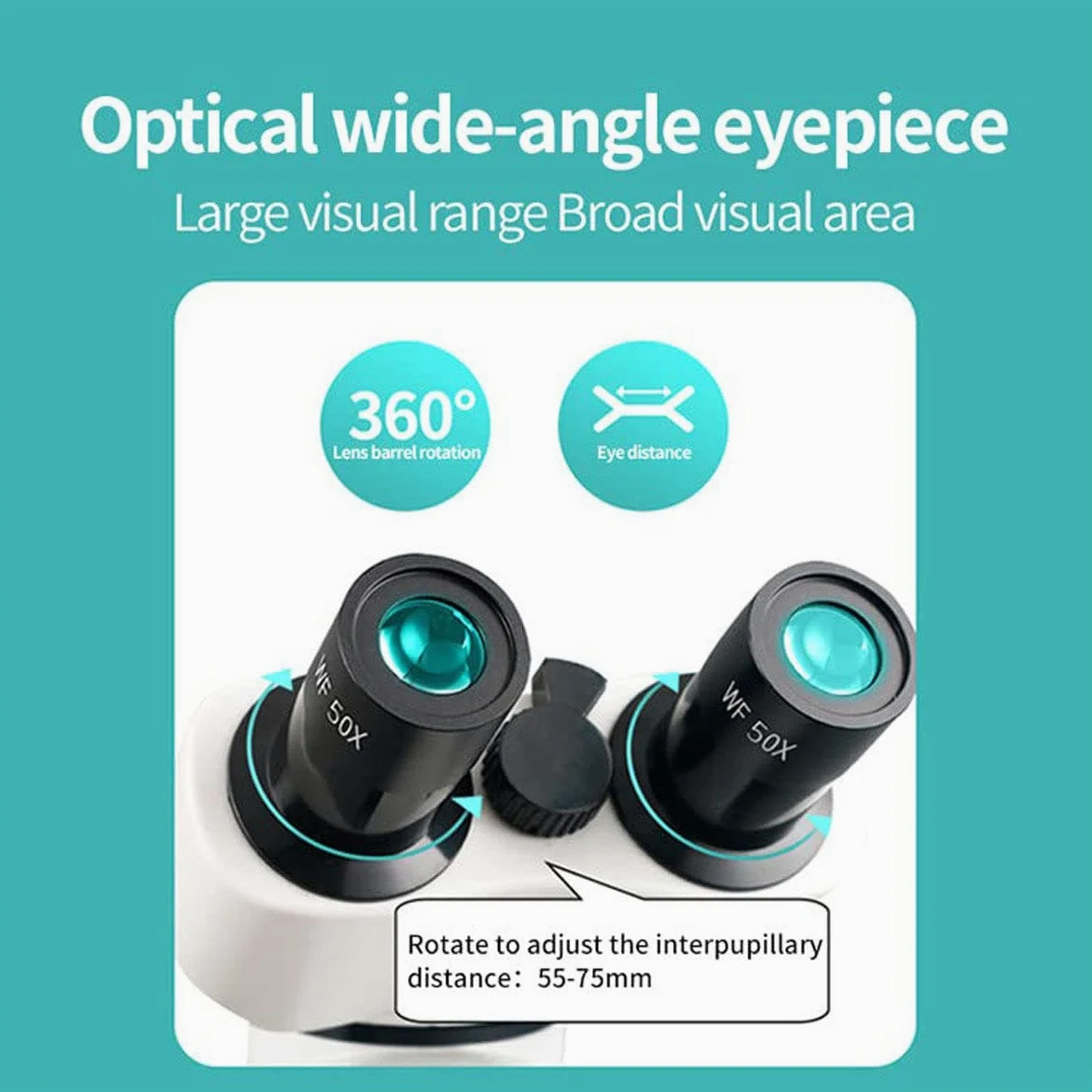 Microscopio Binocular 10000x para Adultos, con Portaobjetos De Microscopio, Soporte para Teléfono Y Kits De Preparación De Muestras, Luces Led Ajustables, Enfoque Coaxial Grueso Y Fino