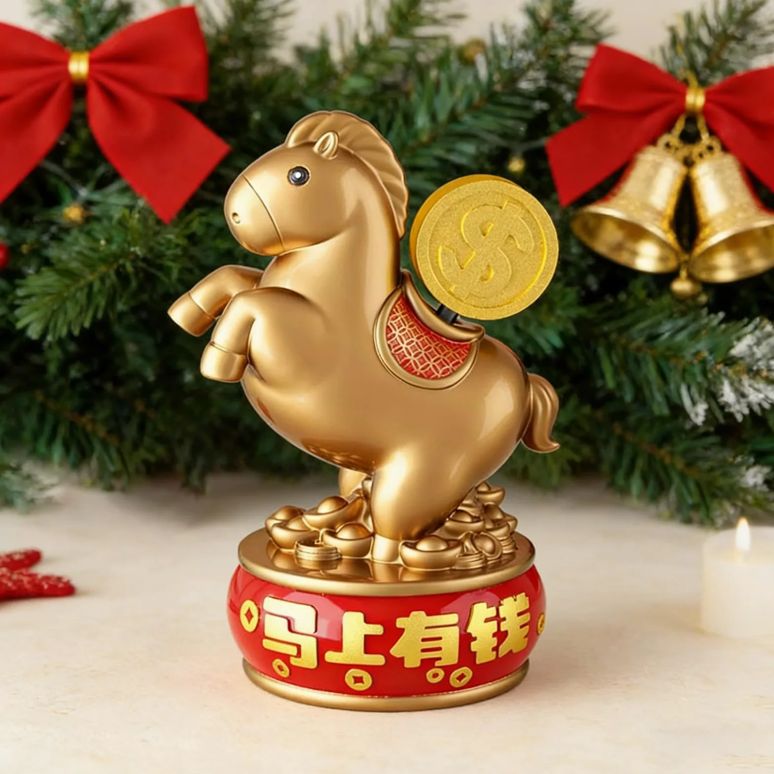 Figuras de caballo de año nuevo chino, adorno de escritorio, estatuas de resina del zodiaco que traen la suerte, riqueza, decoración de oficinas en el hogar, estatuas de caballos