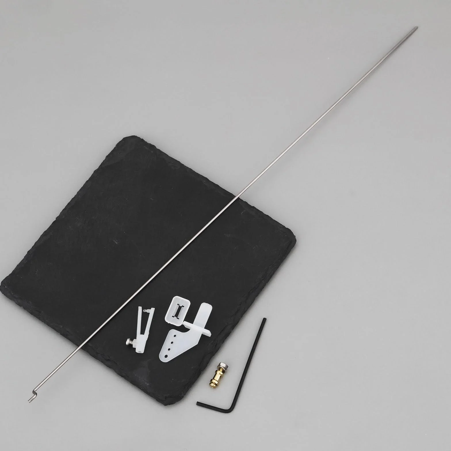 10 Juegos Kit Cuerno de Control Avión RC de ala Fija Varillas 1,2 mm x 260 mm Conector 1,3 mm Tope de Vínculo Ajustable
