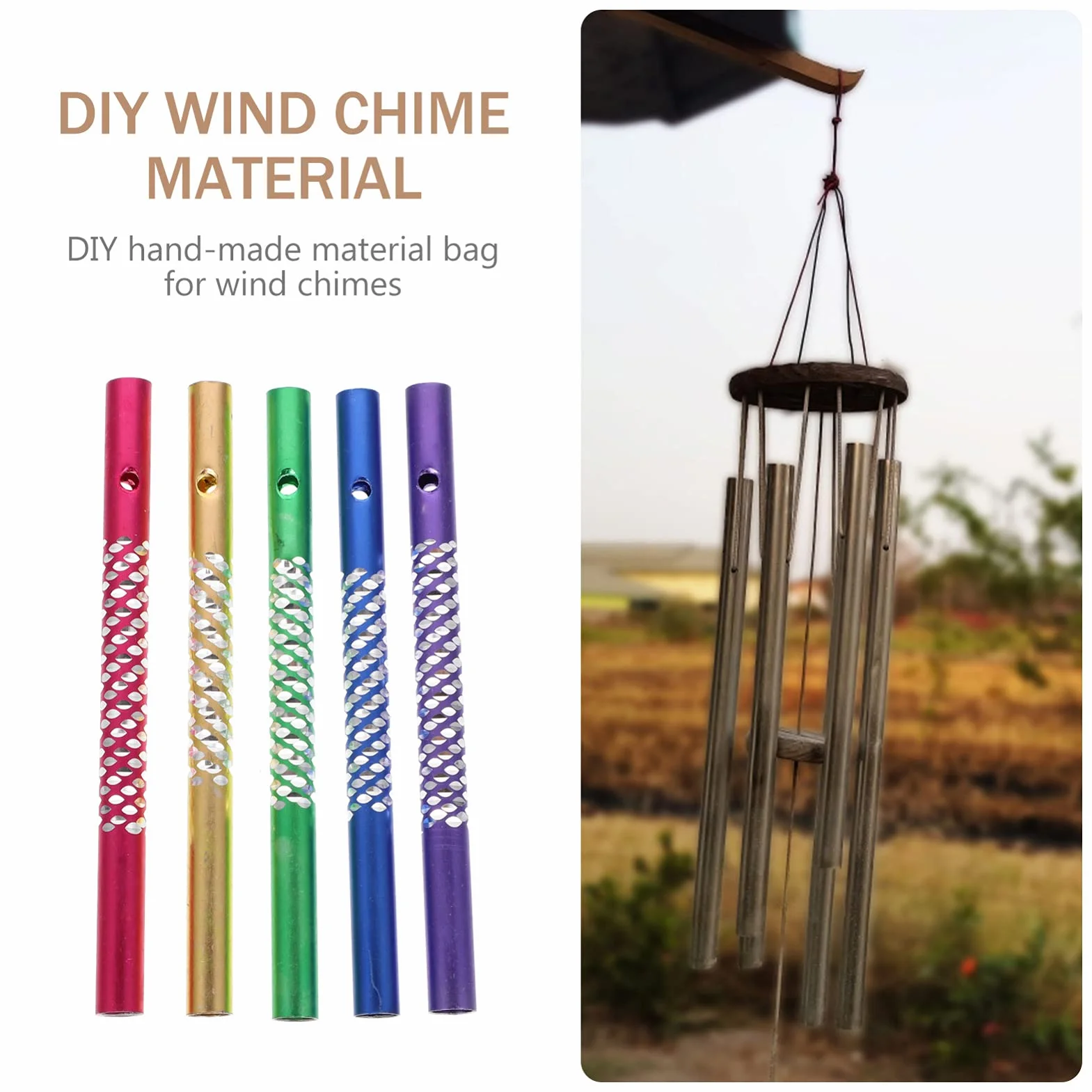 Angoily Tubos De Chime De Viento De Aluminio para Manualidades 150 Piezas para Decoración Y Proyectos DIY Kit De Tubos Sonoros para Colgar Ideal para Arte Y Decoración De Espacios Pequeños