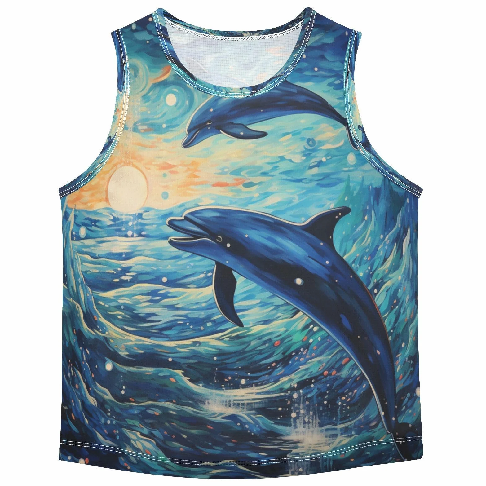 DelfíN ArtíStico Camisetas Sin Mangas Tipo Tank Top para Niños Jóvenes