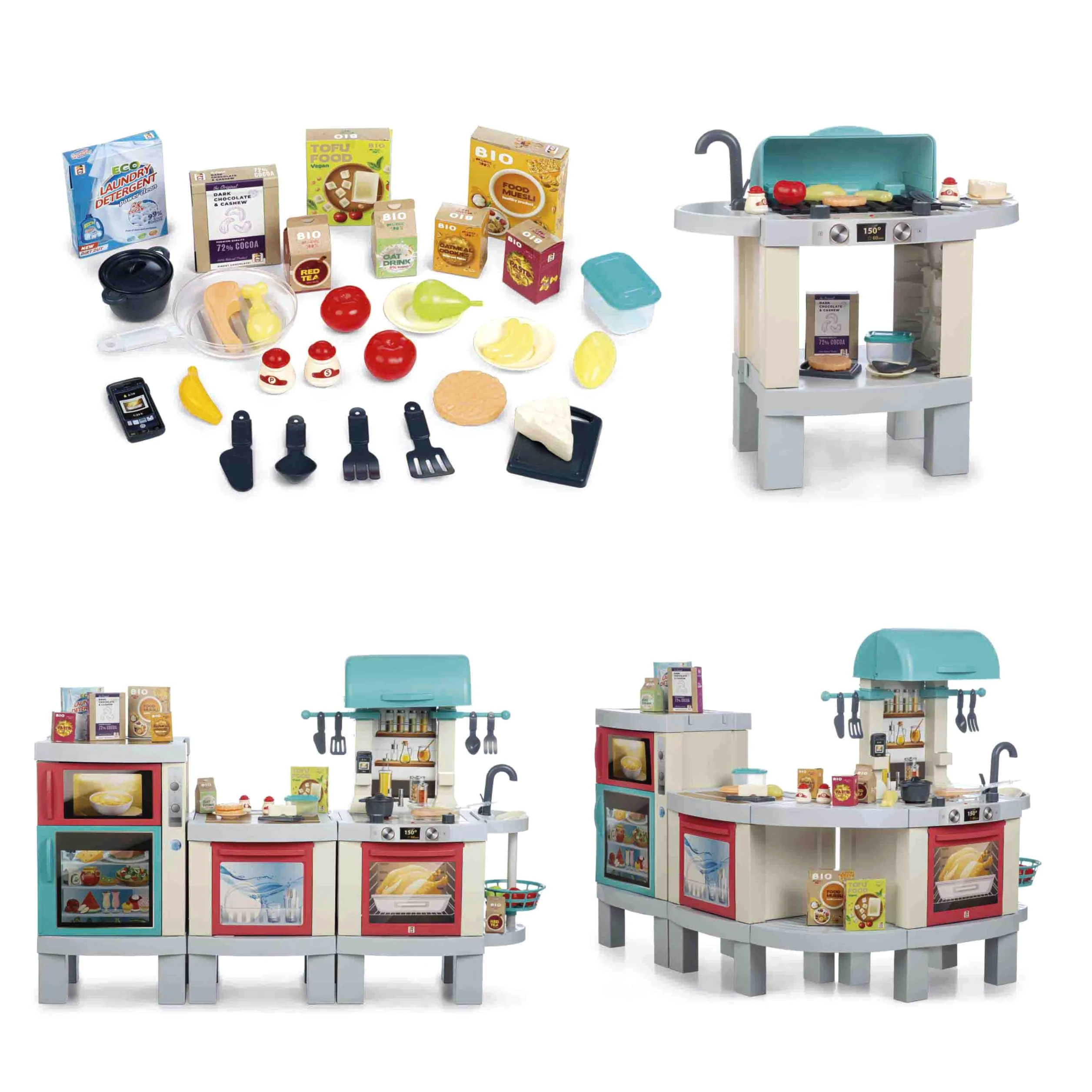 Chicos - Cocina de Juguete 3en1 Kitchen XL | Cocinita Infantil con Luces, Sonidos y Efecto Real | Barbacoa Transformable, 31 Accesorios, Tecnología Fotocromática | Niños 3 4 5 Años (85124)