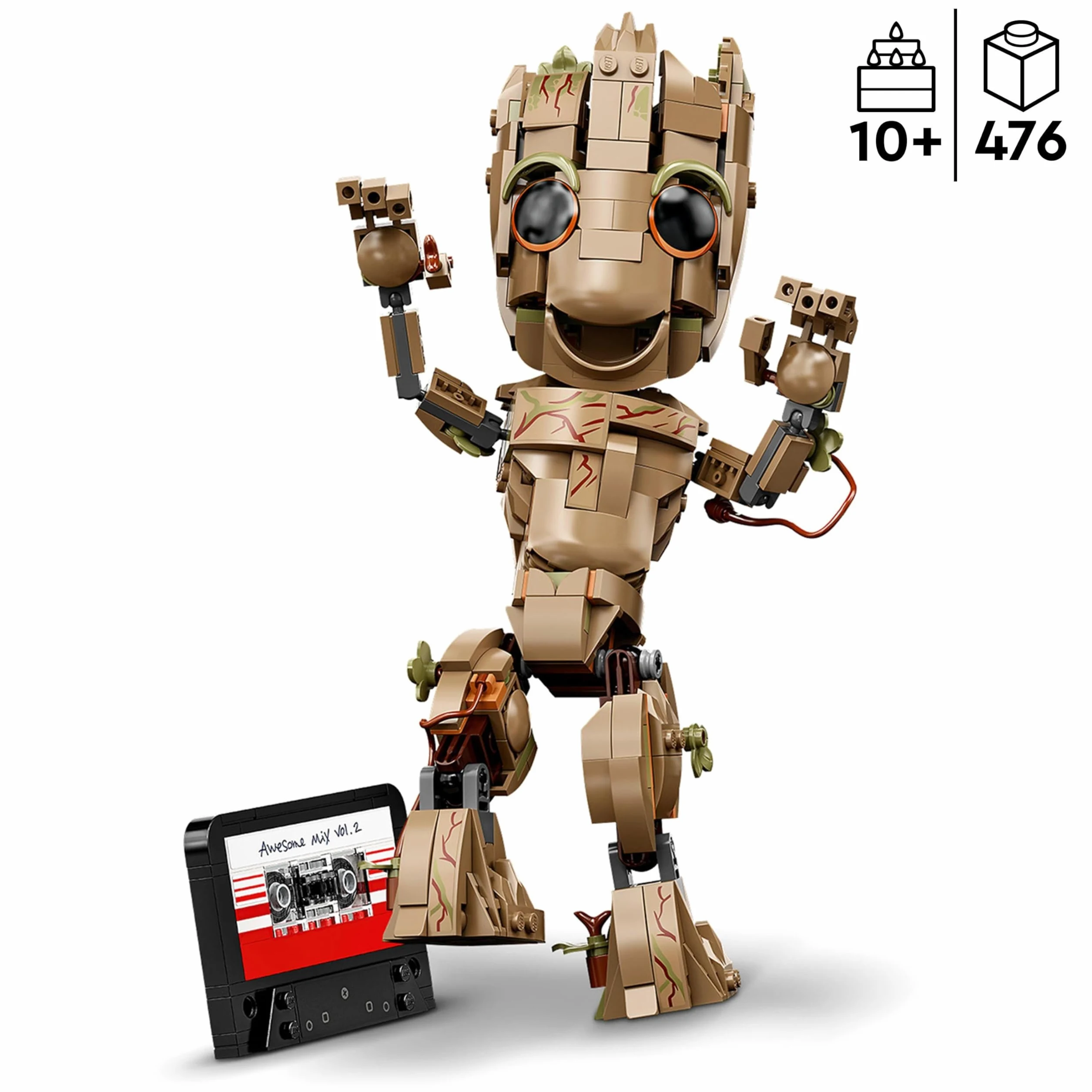 LEGO Marvel Yo Soy Groot, Figura de Decoración para Construir, Juguete de Construcción, Regalo de Guardianes de la Galaxia 2 para Niños, Niñas de 10 Años o Más y Fans de los Vengadores 76217