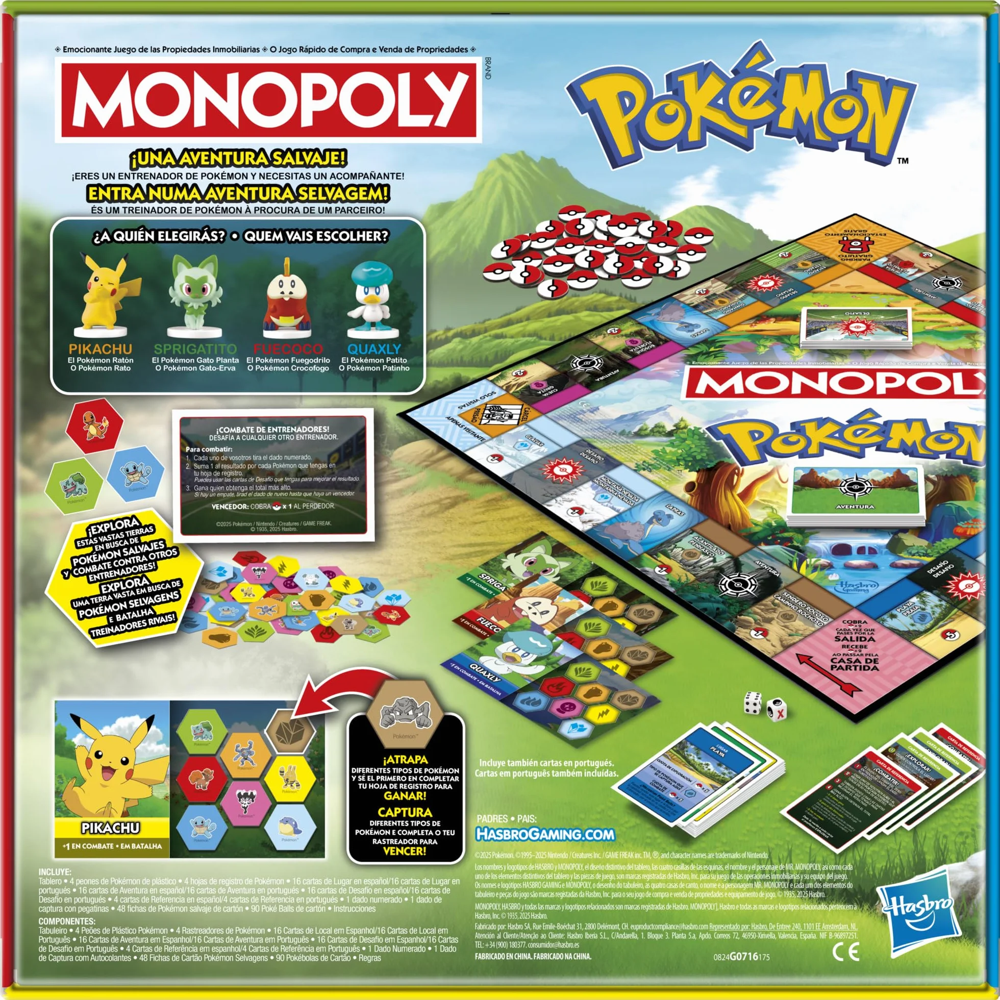 Juego de Mesa Monopoly Edición Pokémon - Versión en español Portugues