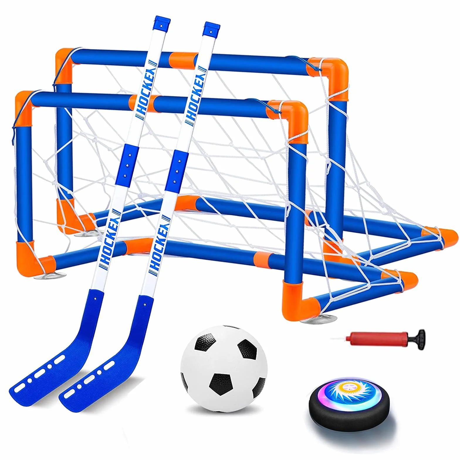 NIWWIN Air Power Football, Hover Football Juego de Juguetes de Hockey 3 en 1, Juego Simulado, Adecuado para Niños y Niñas de 3-12 Años