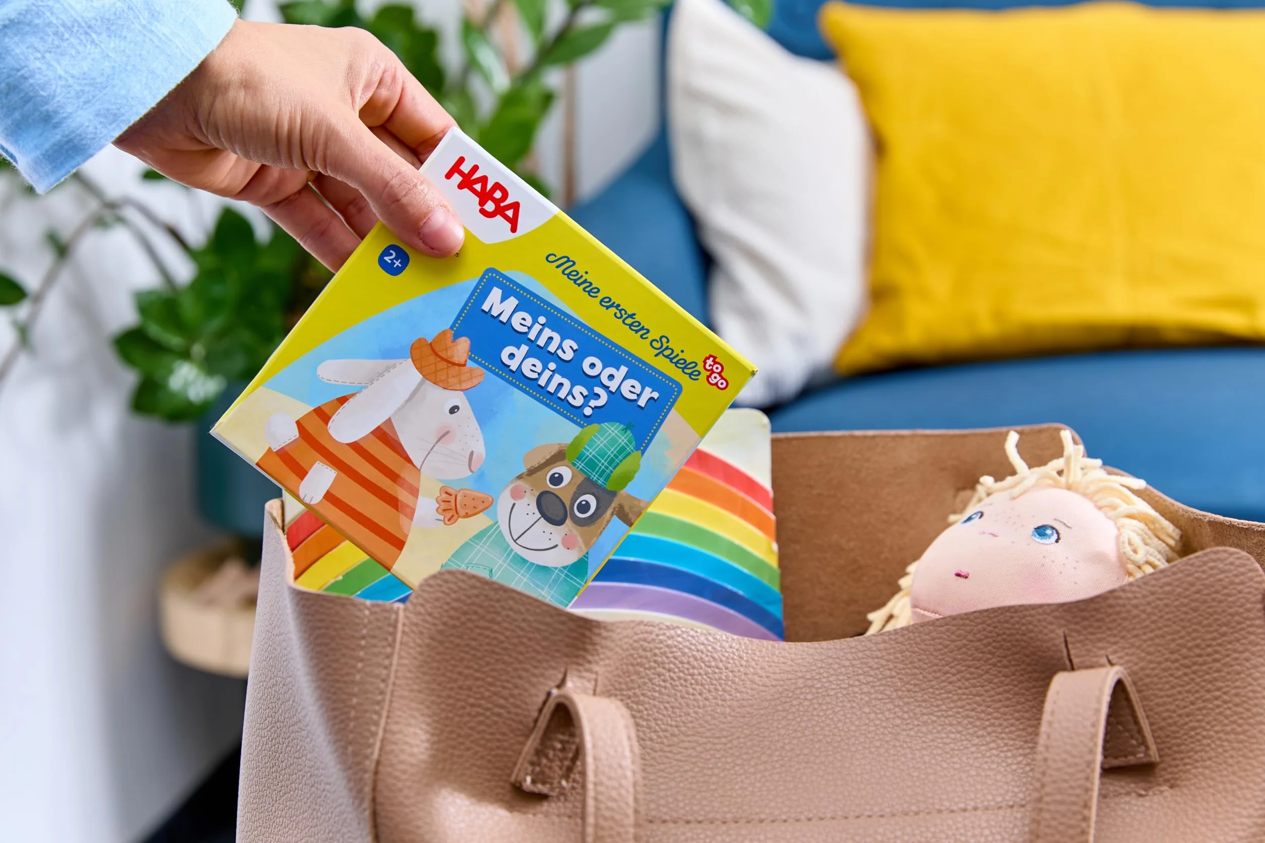 HABA Mis Primeros Juegos – ¿Mío o tuyo? Juego Infantil de Mesa de Memoria, de Viaje. Más 2 años