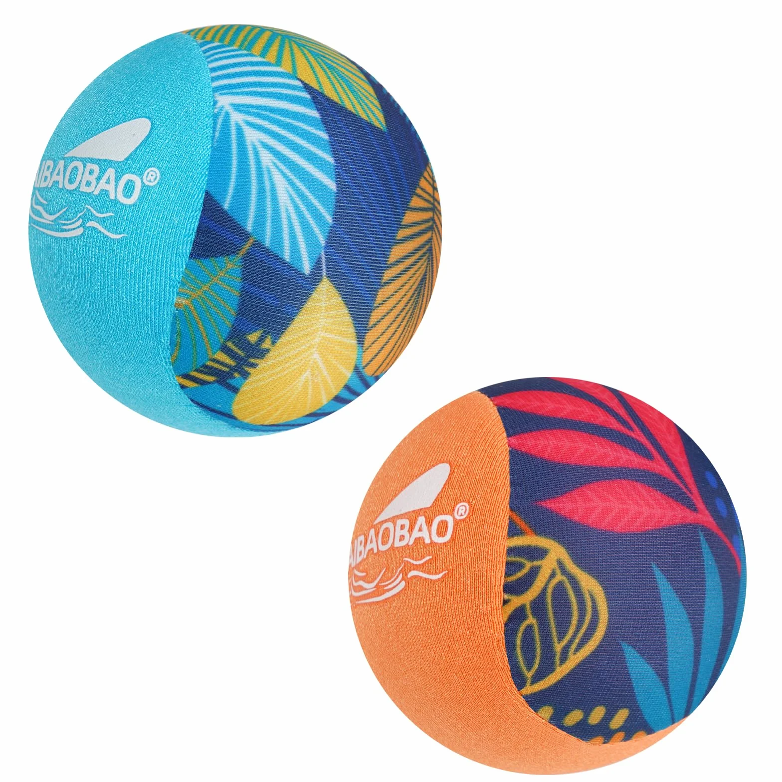 Pelota Agua 2 Pcs Bola de Rebote de Agua, Pelotas De Agua Reutilizables Water Bouncing Ball Secado Rápido Juegos de Playa Piscina Mar Fiesta y Actividades para Niños Adultos (Naranja + Azul)