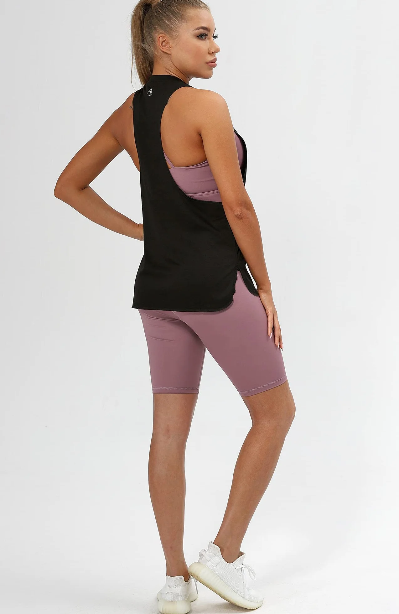icyzone Camiseta de Fitness Deportiva de Tirantes para Mujer, Pack de 3