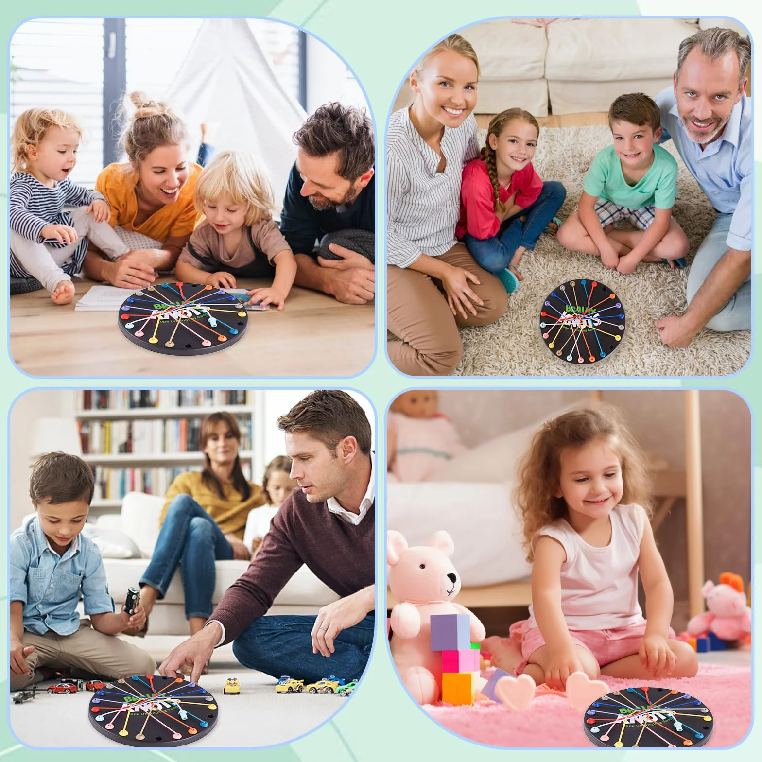 Brainy Knots Rope Challenge Puzzle Interactive Logic Game for Kids 3+ Adults