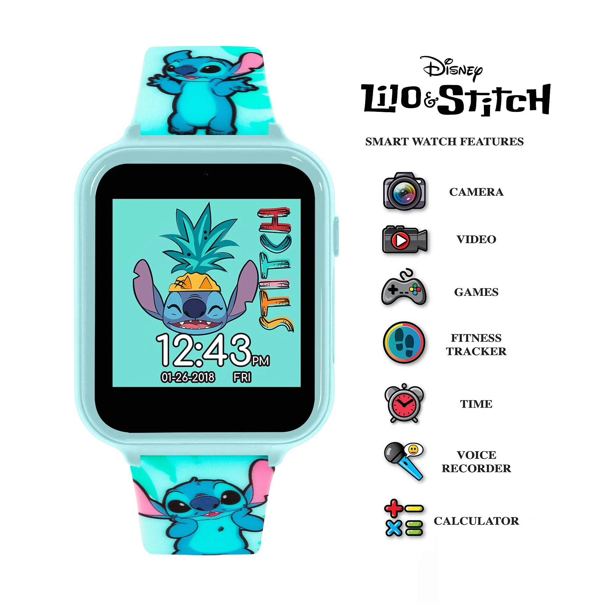 Disney Reloj Inteligente LAS4027 Cámara Azul