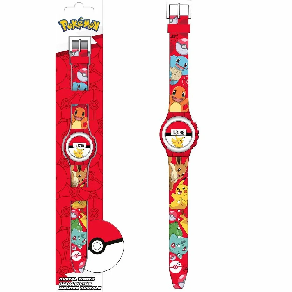 Euroswan Reloj Digital Infantil 21cm Compatible Pokémon para Niño Niña Regalo