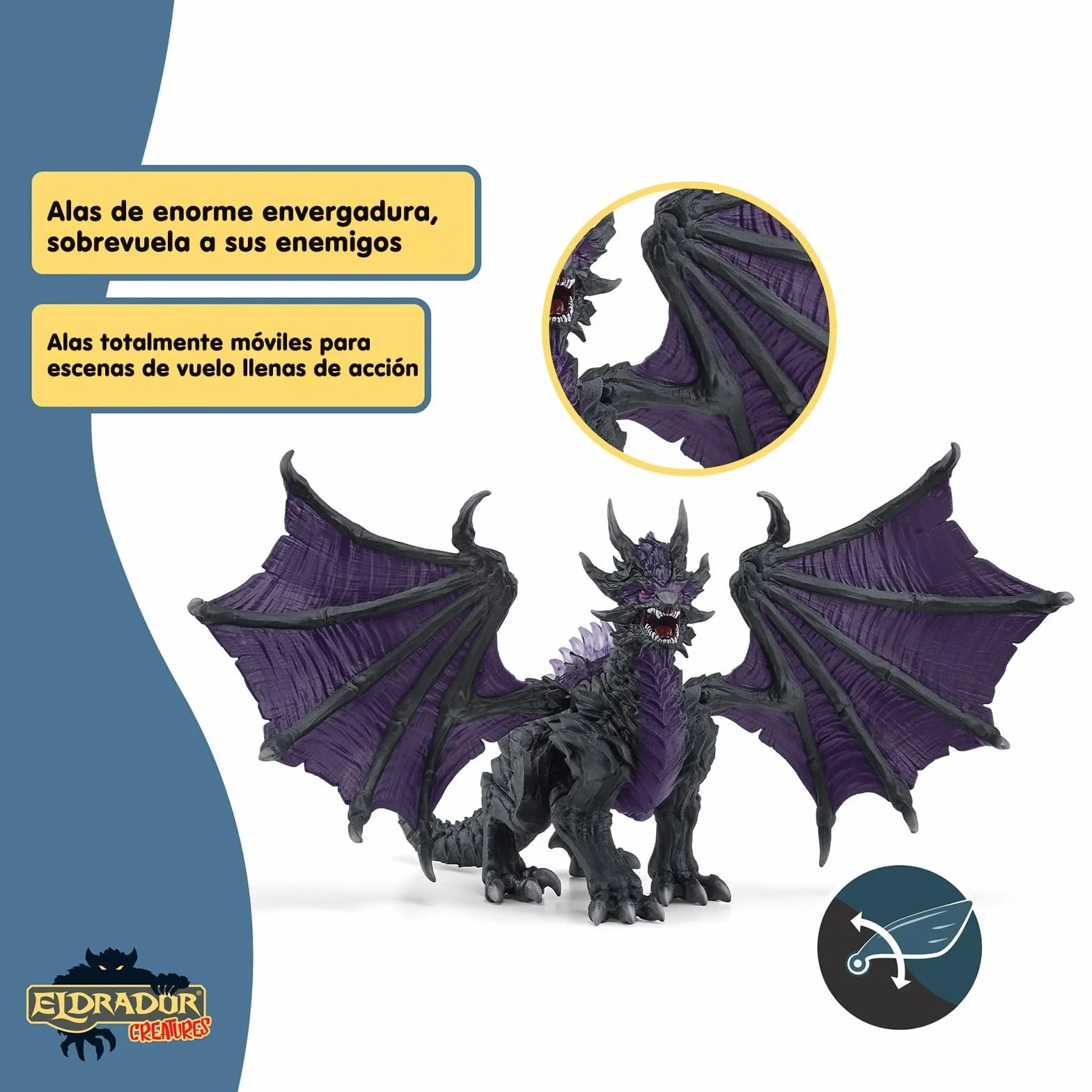Schleich 70152 Dragón de Sombra, a Partir de 7 años, ELDRADOR Creatures - Figura, 19 x 22 x 13 cm