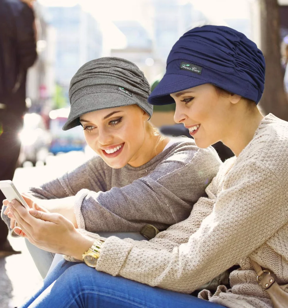 Gorra suave de bambú tipo turbante para mujer para caída del cabello en quimioterapia