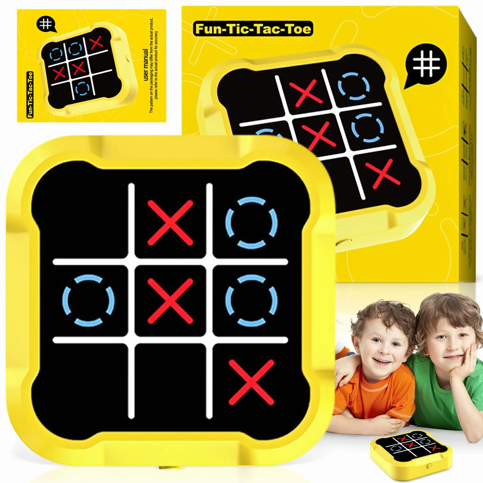 Juego Electrónico Tic Tac Toe Bolt 3 en Raya Portátil 3 en 1