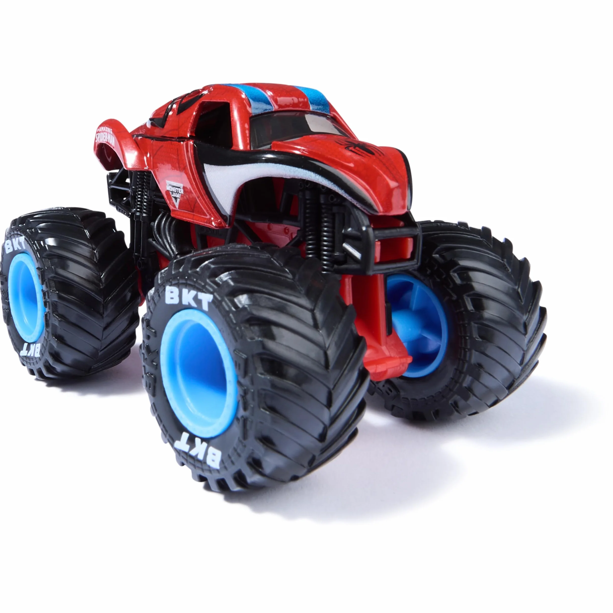 Monster Jam Pack 2 Coches Juguete Monster Truck Marvel Oficial Escala 1:64 Metálicos Venom Spiderman