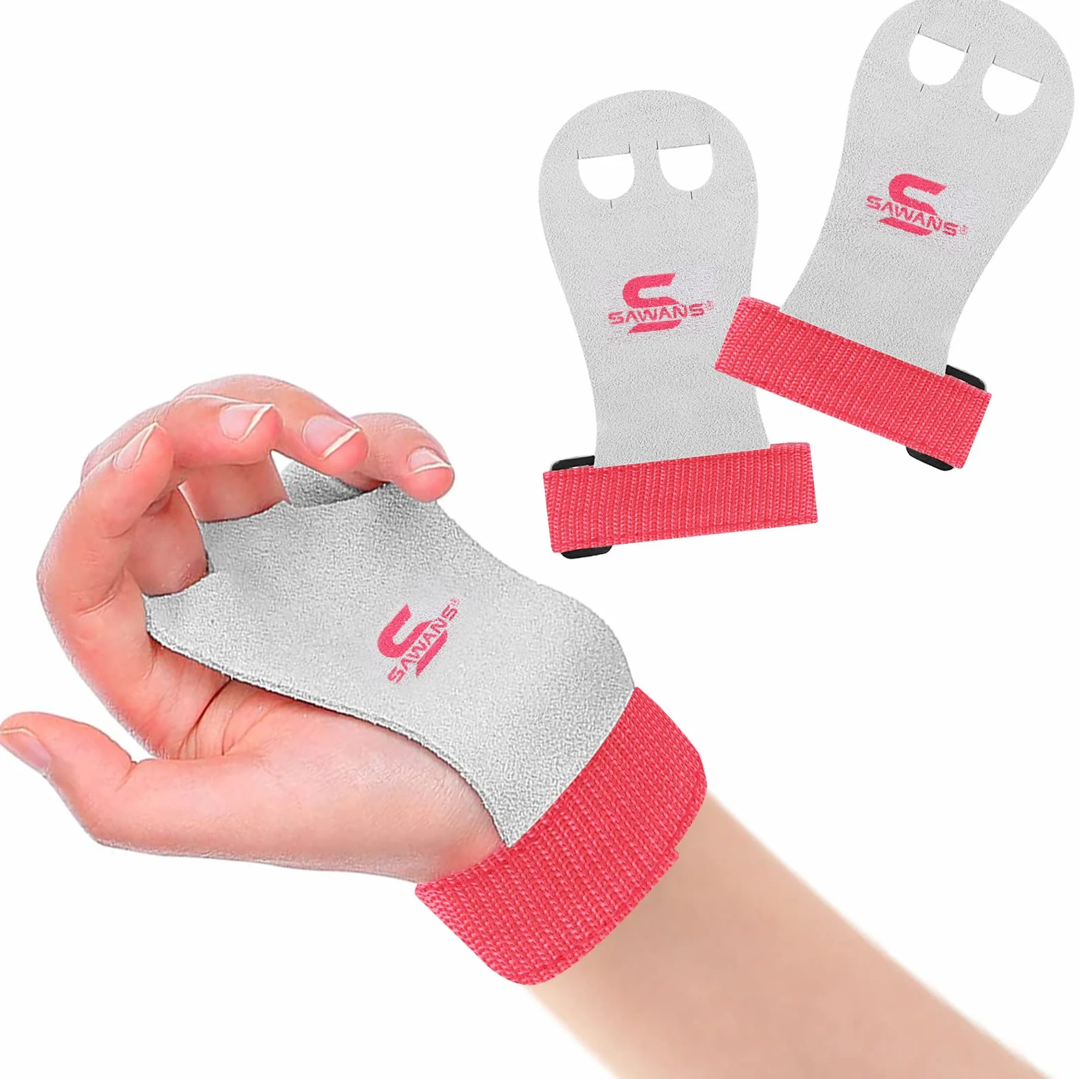 Palma de piel para entrenamiento de gimnasia, dominadas, correas de muñeca, soporte fuerte, equipo de protección para niños
