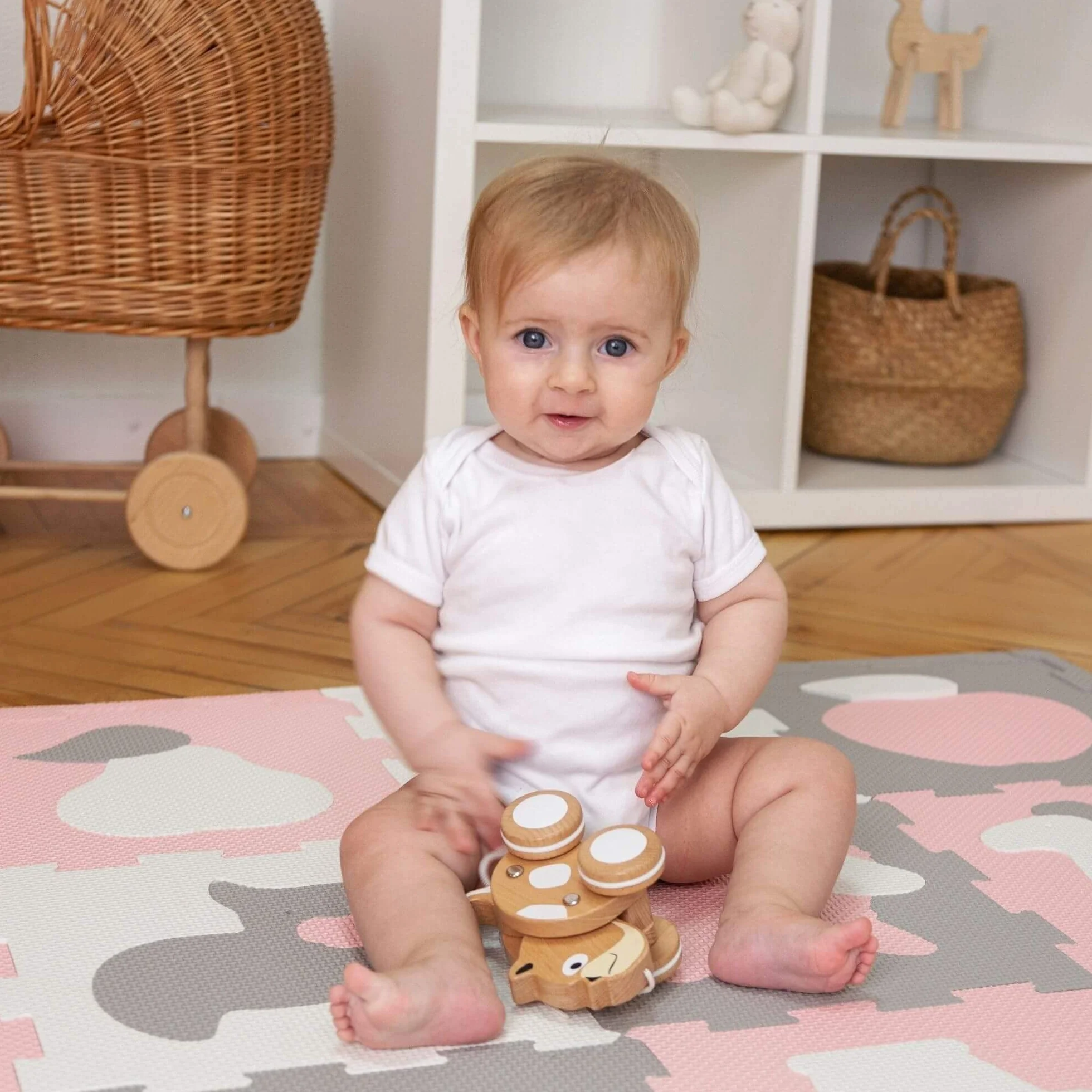 Hakuna Matte Alfombra Puzzle Infantil para Niños | 12 Piezas Espuma EVA con Tema de Granja | 20% + Gruesa y Suave para Gatear y Aprender |100% Segura, No Toxica, sin Olor