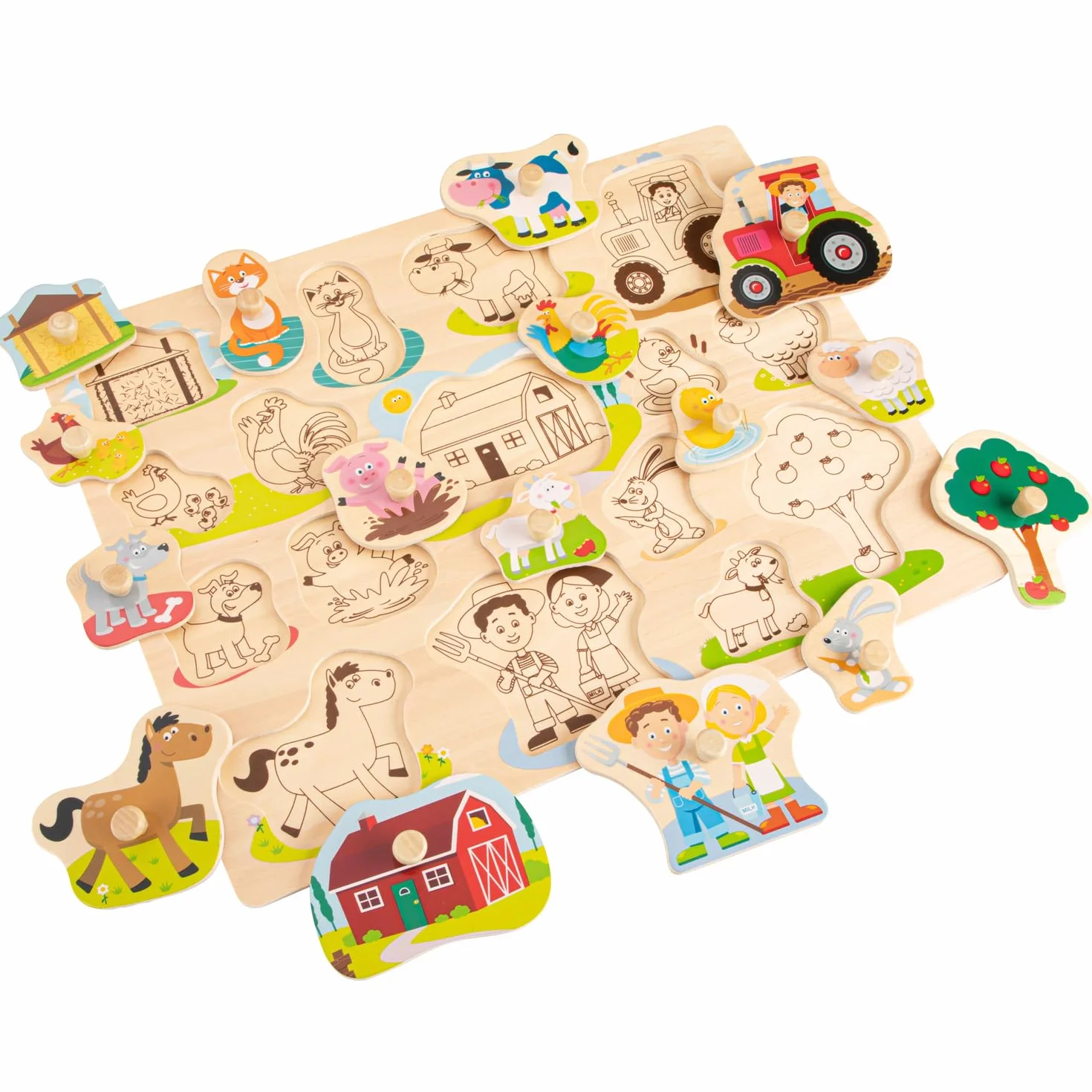 New Classic Toys Peg Puzzle Farm
