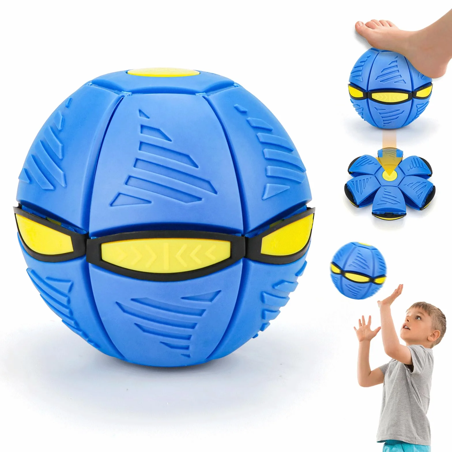 Byffoer 2026 Nueva pelota saltarina para niños, platillo volador mágico, pelota saltarina, interacción entre padres e hijos, juguete luminoso para mascotas para la reacción de ejercicio físico