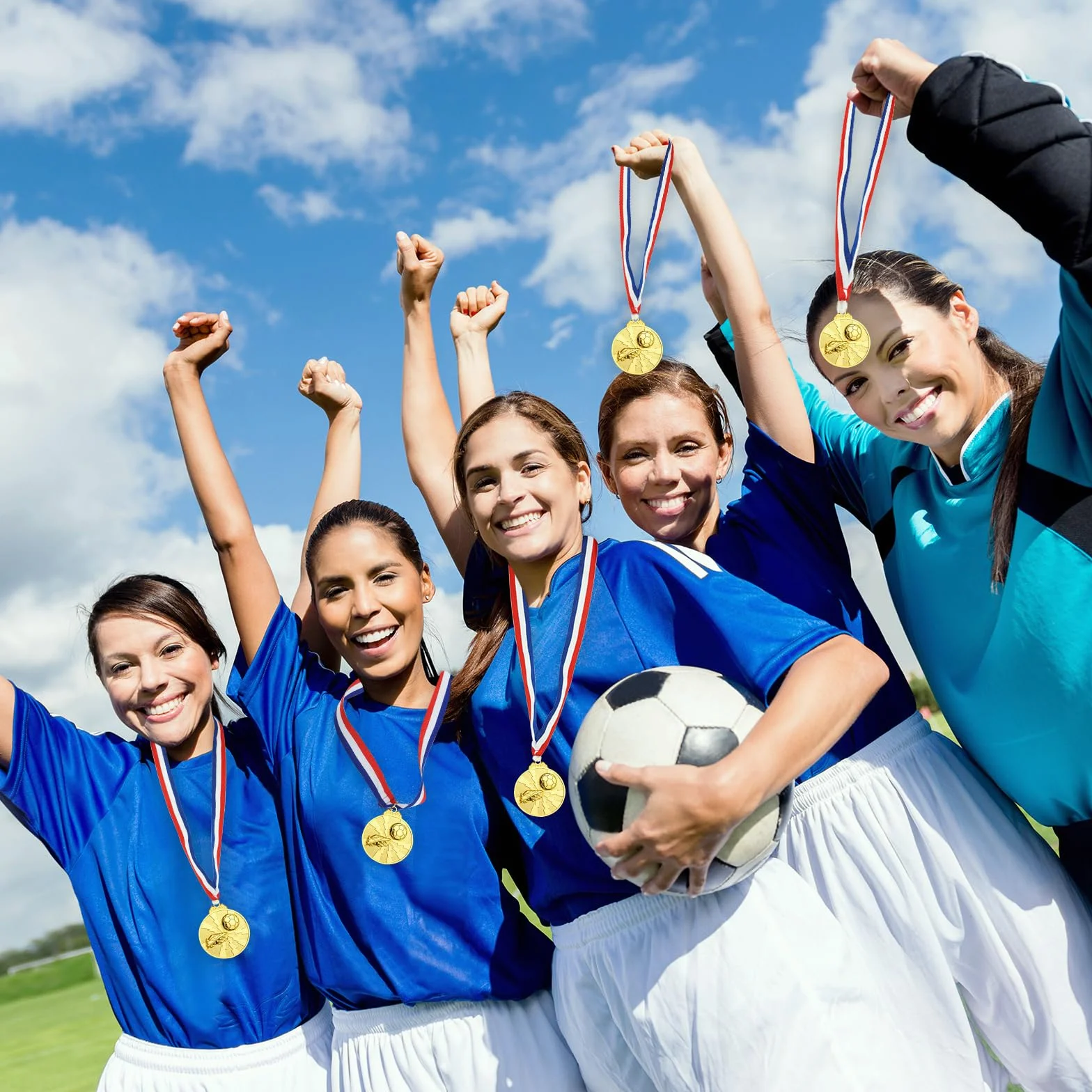 Medallas de Metal de Aleación de Zinc, 12 Pcs Medallas de Fútbol para Ganador con Cinta