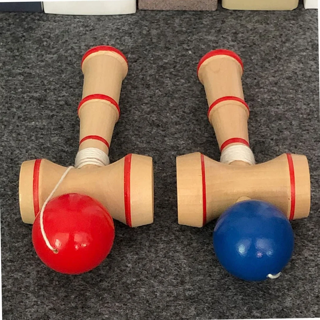 Kendama, Kendama de Madera, Juguete de Copa de Bola Azul, Juego de Habilidad de Equilibrio japonés clásico, Juguete de Habilidad de Madera, Juguetes japoneses