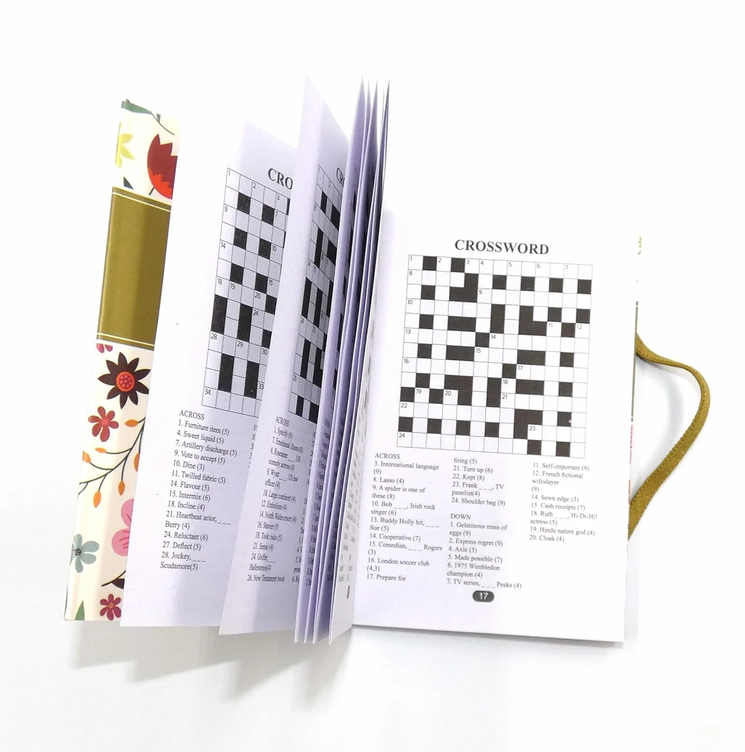 Juego de 2 libros de viaje A6 sudoku crucigramas floral