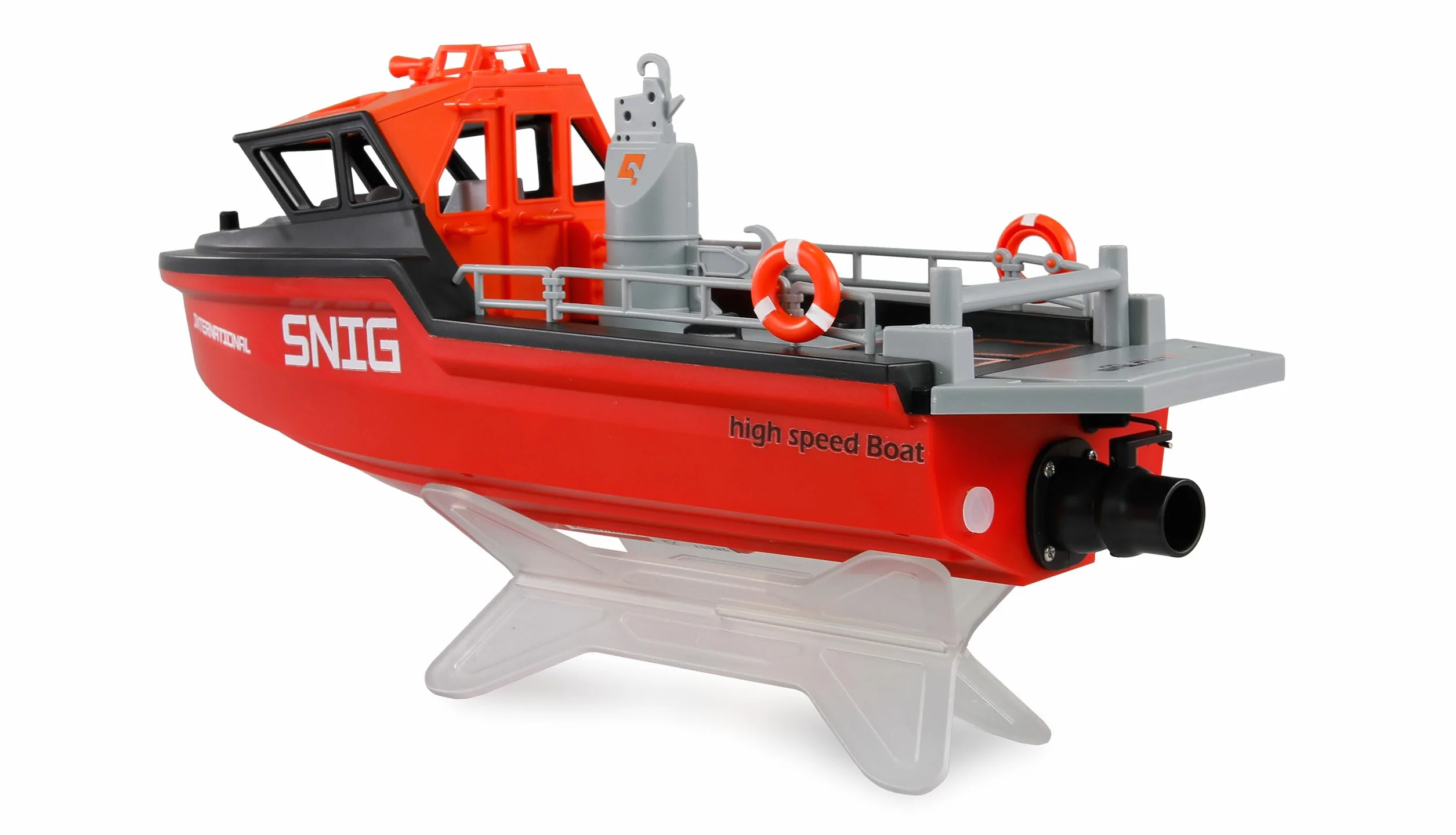 Amewi Barco Salvavidas RC sin escobillas, 320 mm, RTR Rojo/Negro, teledirigido, niño a Partir de 8 años
