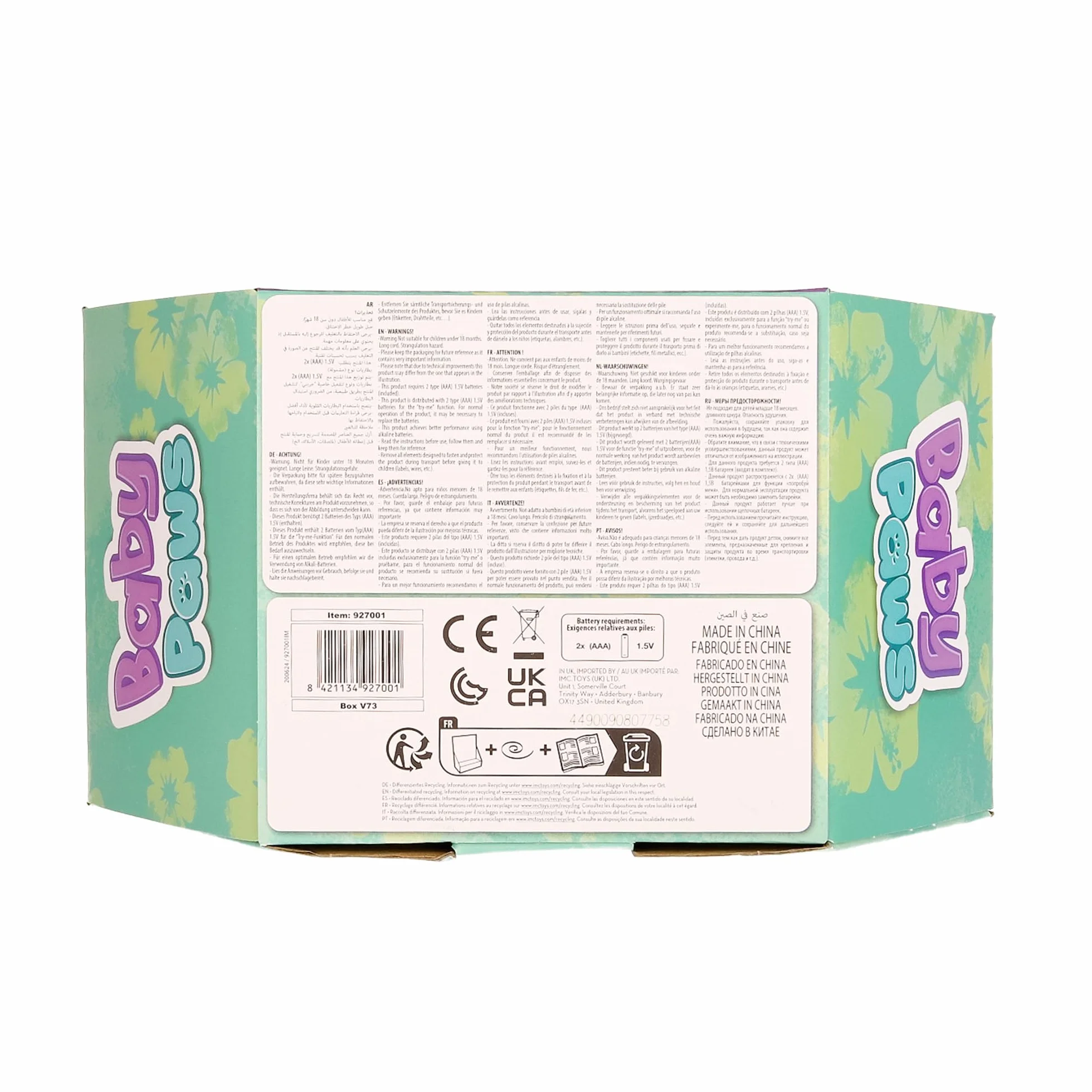 Baby Paws Stitch, Peluche Interactivo, con Sonidos Que Abre y Cierra los Ojos e Incluye una Bolsa para Llevarlo Contigo, Juguete Regalo para Niños y Niñas de 3 Años o Más