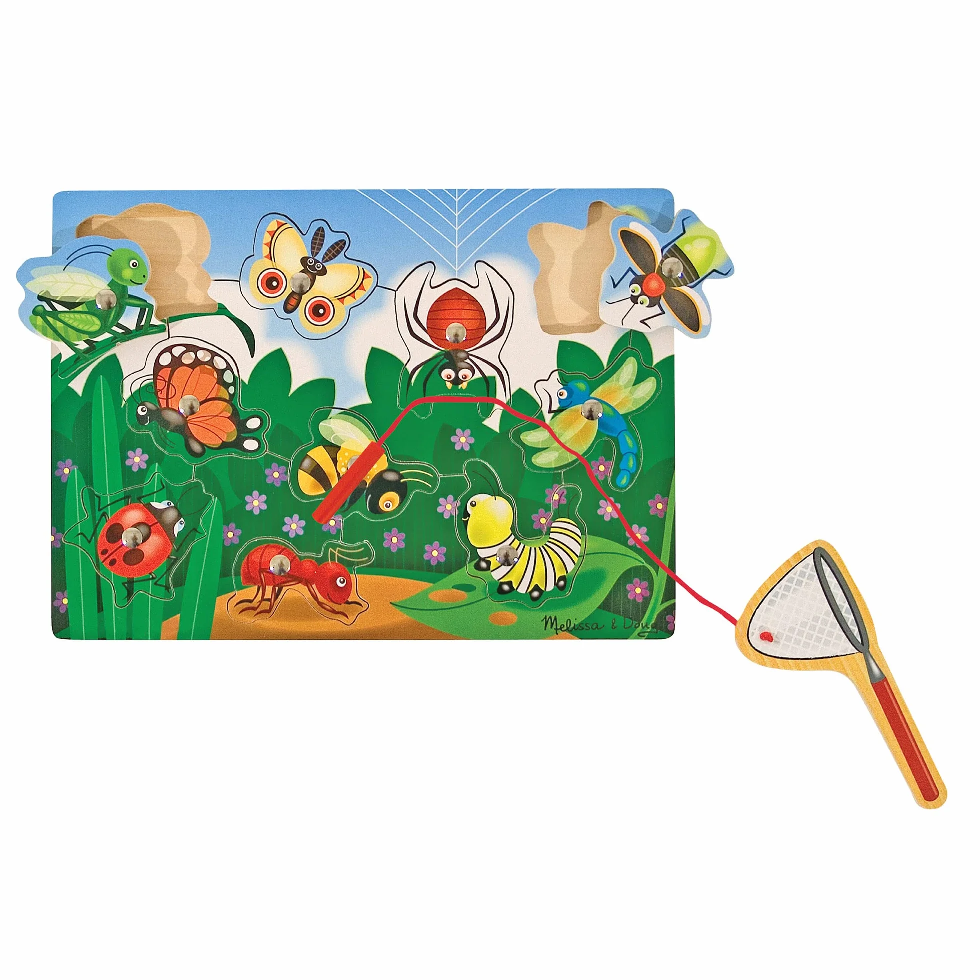 Melissa & Doug Cazar Insectos, Juego magnético de Madera