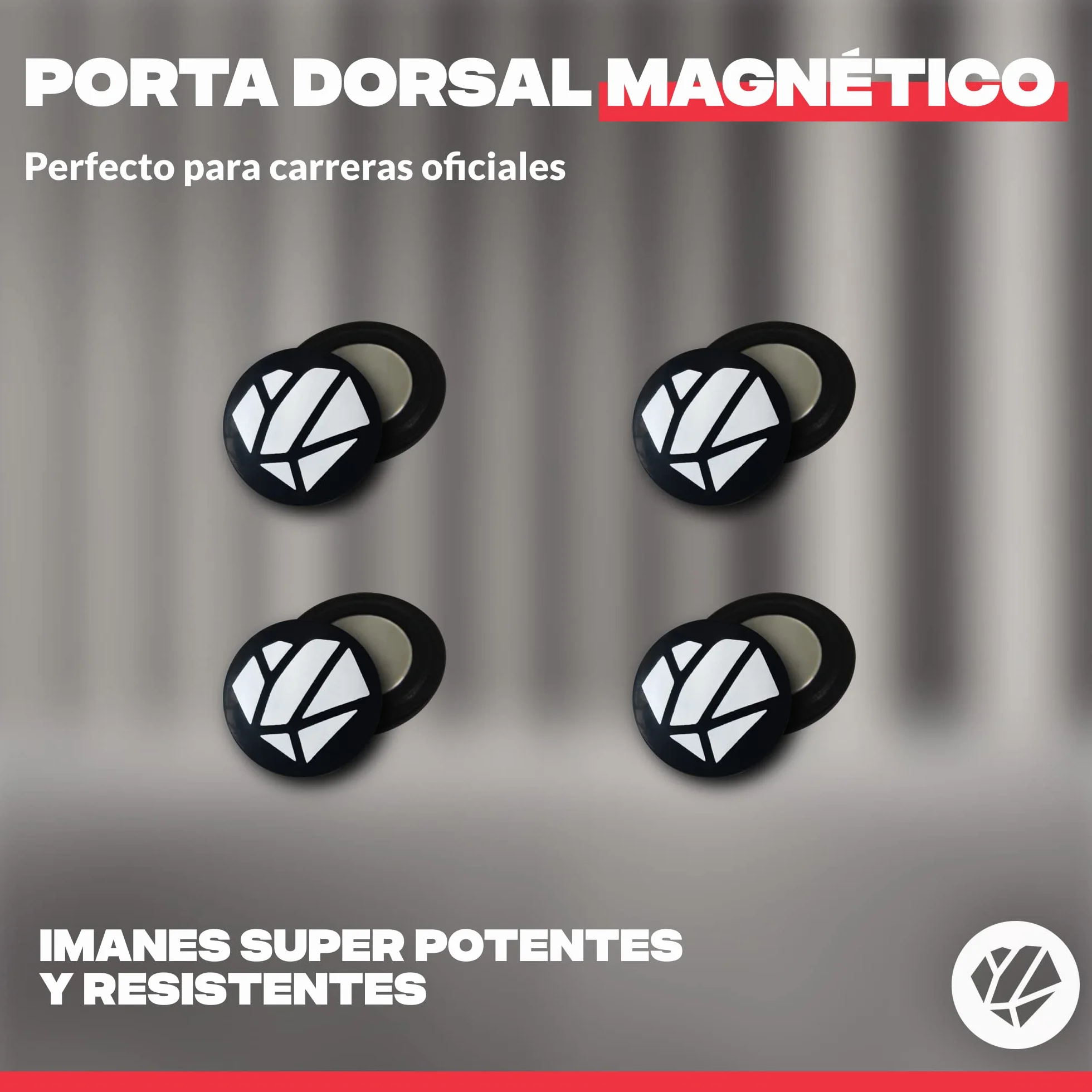 Shapeheart Portador Dorsal Magnético 4 Pares Imanes Running Trail Triatlón Hípica 20g Universal Todo Tejido