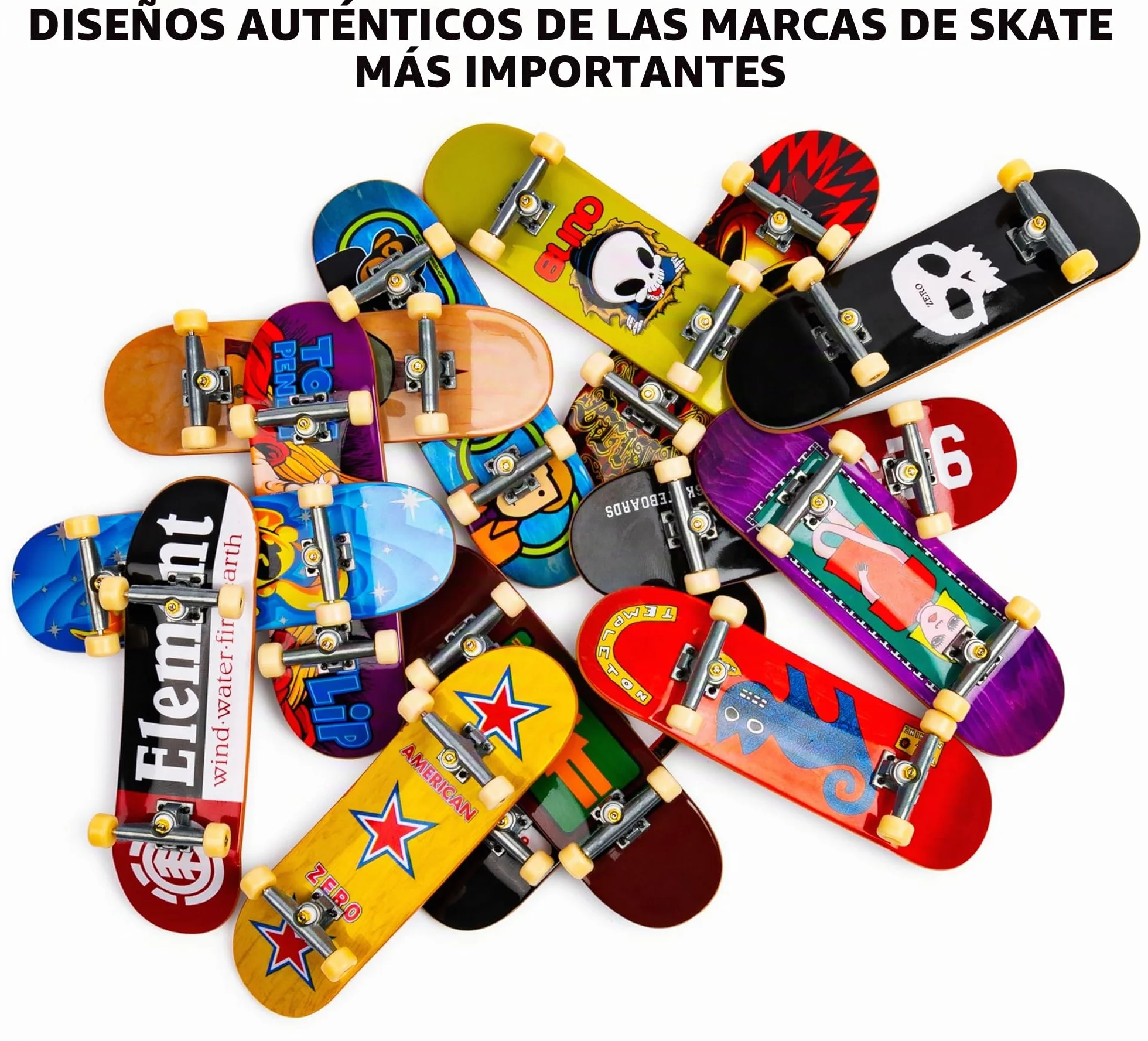 Tech Deck - Fingerboard o Finger Skate: Auténtico Skate de Dedos 96 mm Personalizable - Modelo Aleatorio - Juguetes Niños 6 años + Regalo Niño 6 años +