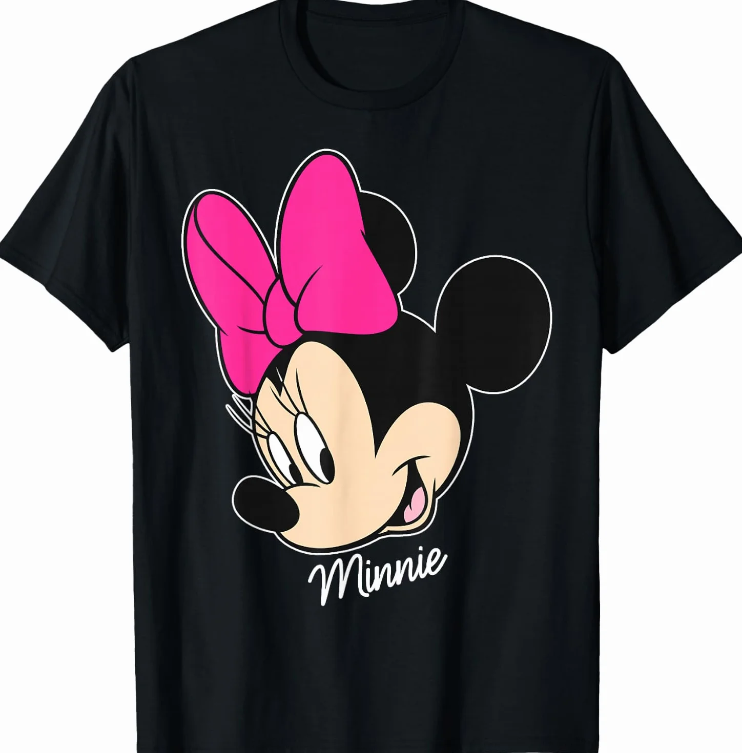 Disney Minnie Mouse Big Face Signature Camiseta