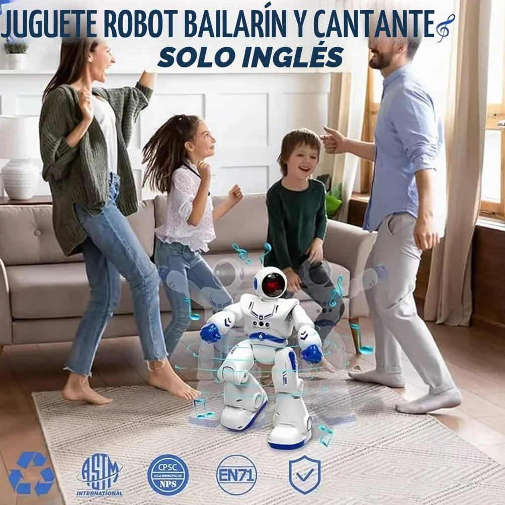 Robot Juguete Robote para niños 4 5 6 7 8 9 años Juguetes Robótica Educativa Robot infantil Inteligente e Interactivo Programación Gestos Control Multifuncionales Luz y Sonido Juguete Ideal para Niños