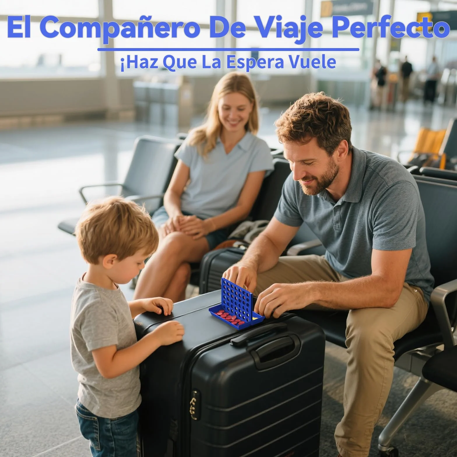 Pup Go Juego de Mesa en Formato Mini de 4 en línea para niños 3+ años, Ideas Niños y Niñas, Viajes en Avión y Coche, Divertido y Entretenido