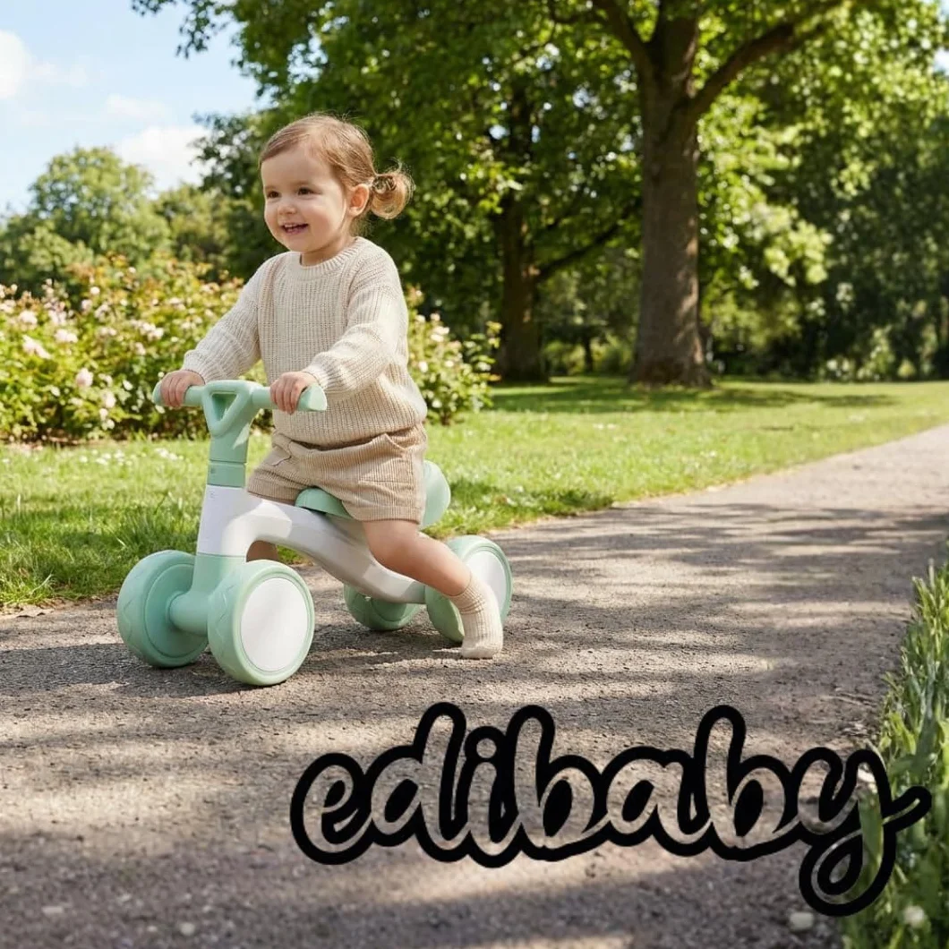 Edibaby, Triciclo Bebé 1 Año | Correpasillos Ligero | Primera Bicicleta de Equilibrio para Bebés | Bici sin Pedales | Juguete Niño 1-2 Años Ideal como Regalo (Menta)