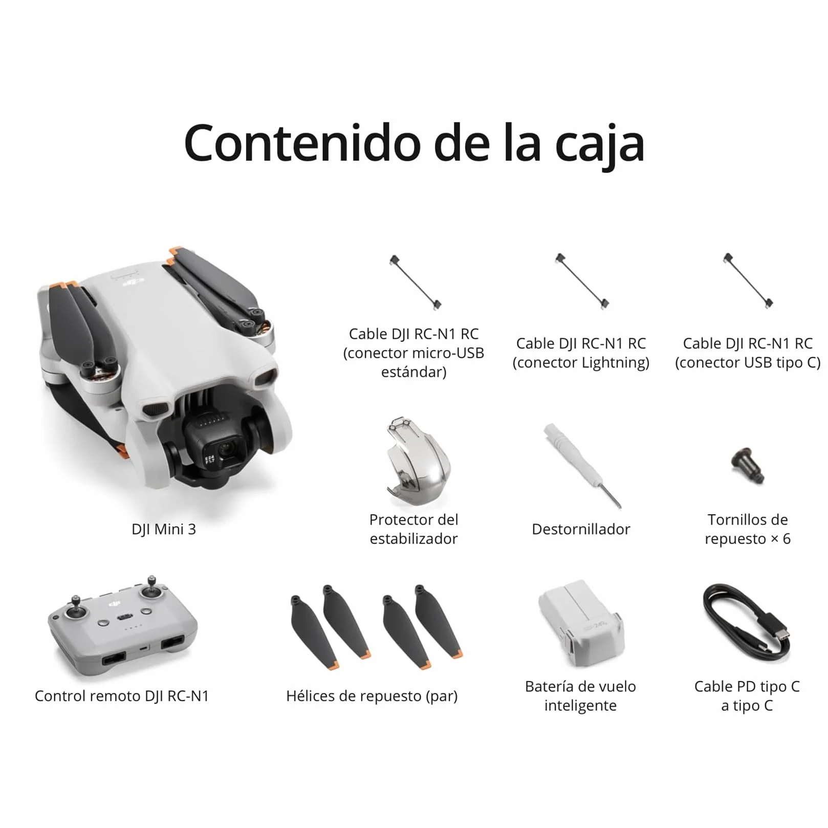 DJI Mini 3 Dron con cámara ligero plegable 4K HDR 38 min vuelo Grabación vertical Mando a distancia C0