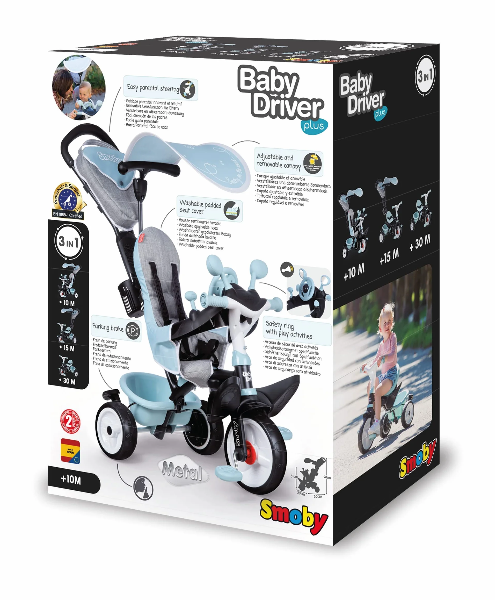 Smoby Triciclo Baby Driver Confort Azul (741500)