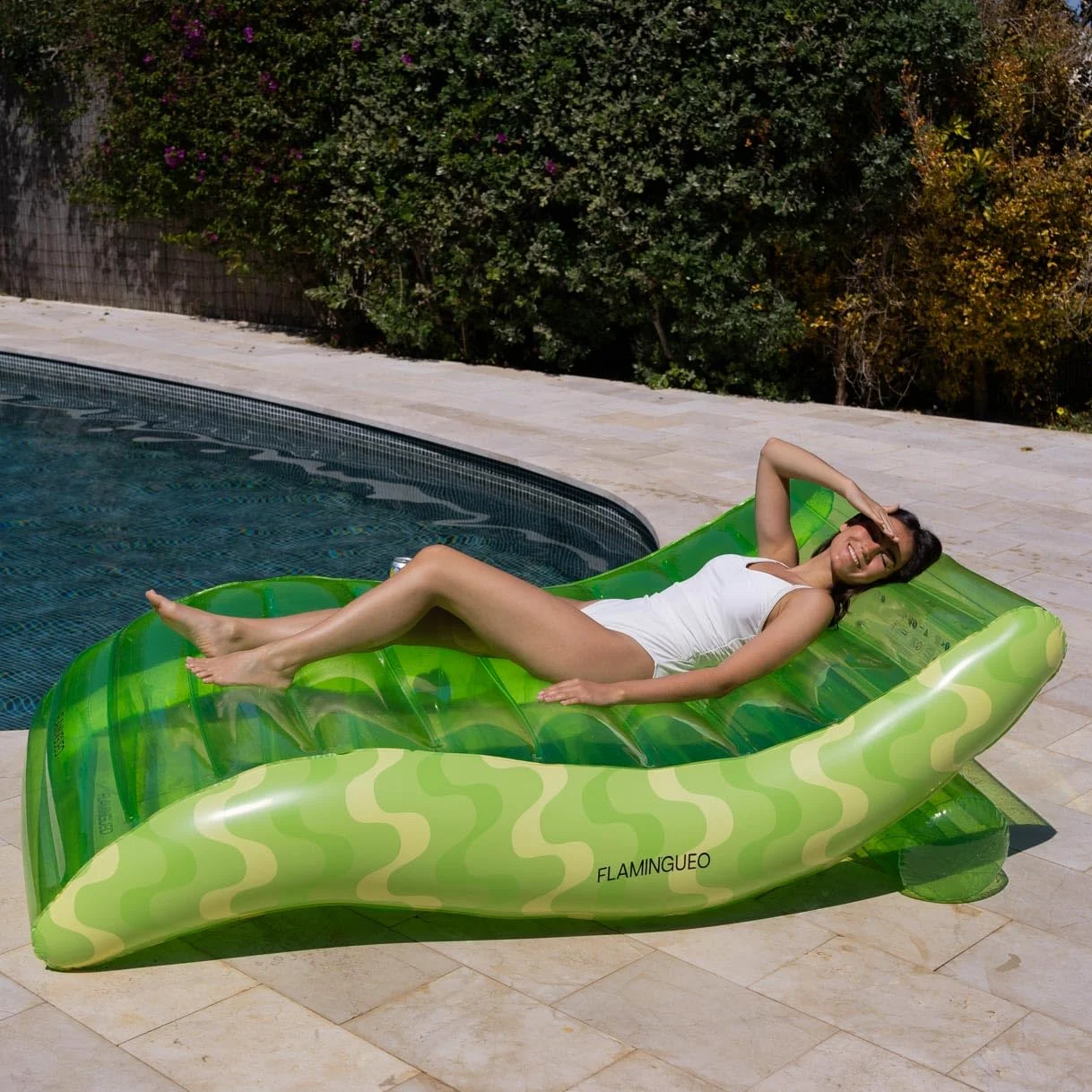 Flamingueo Colchoneta Piscina - Tumbona Hinchable, Flotadores Piscina, Hinchables para Piscina, Hamaca de Agua, Flotadores Gigantes, 114 x 180 x 70 cm