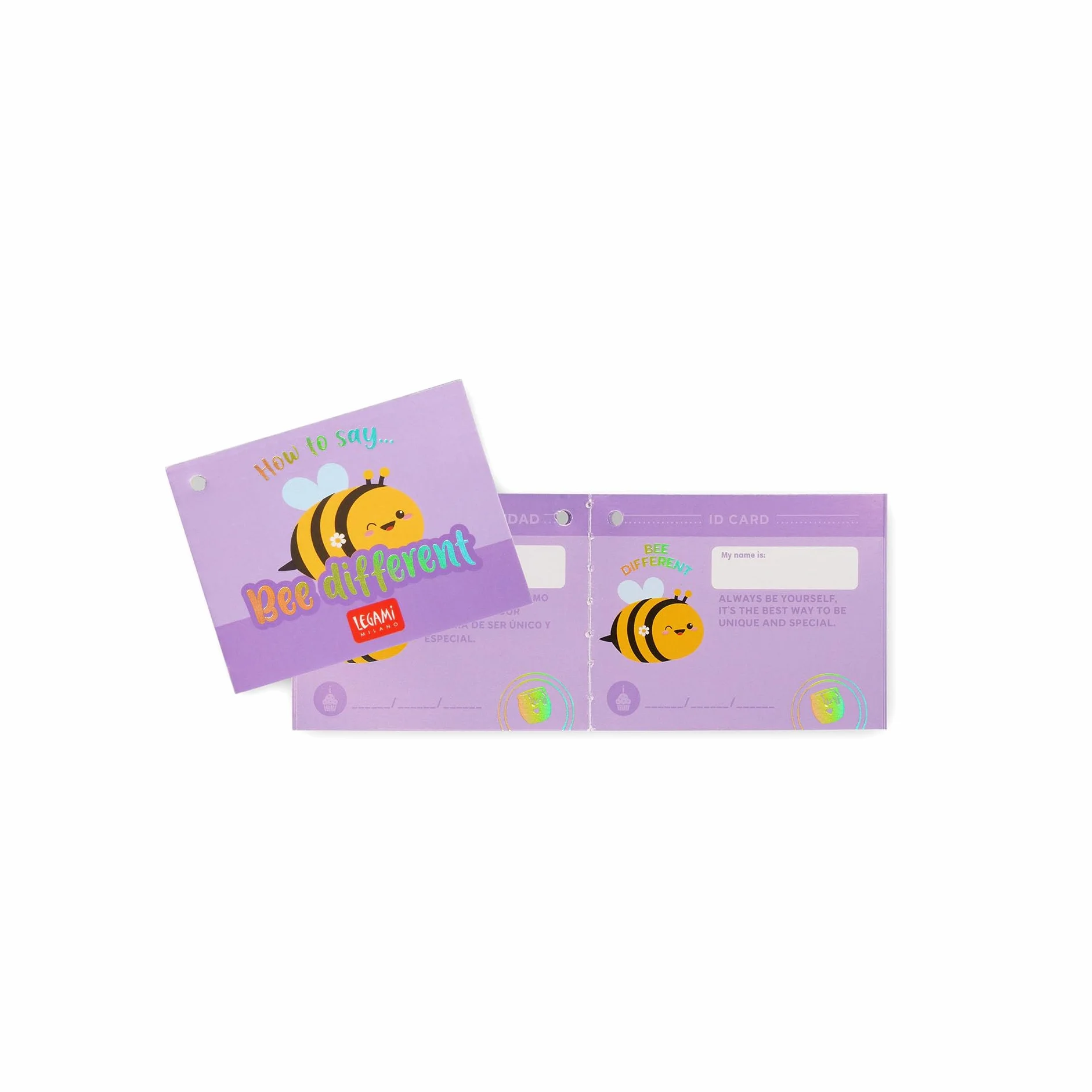 Legami Peluche Super Soft Tema Bee Mini 14x15x12 cm con Tarjeta Identificación