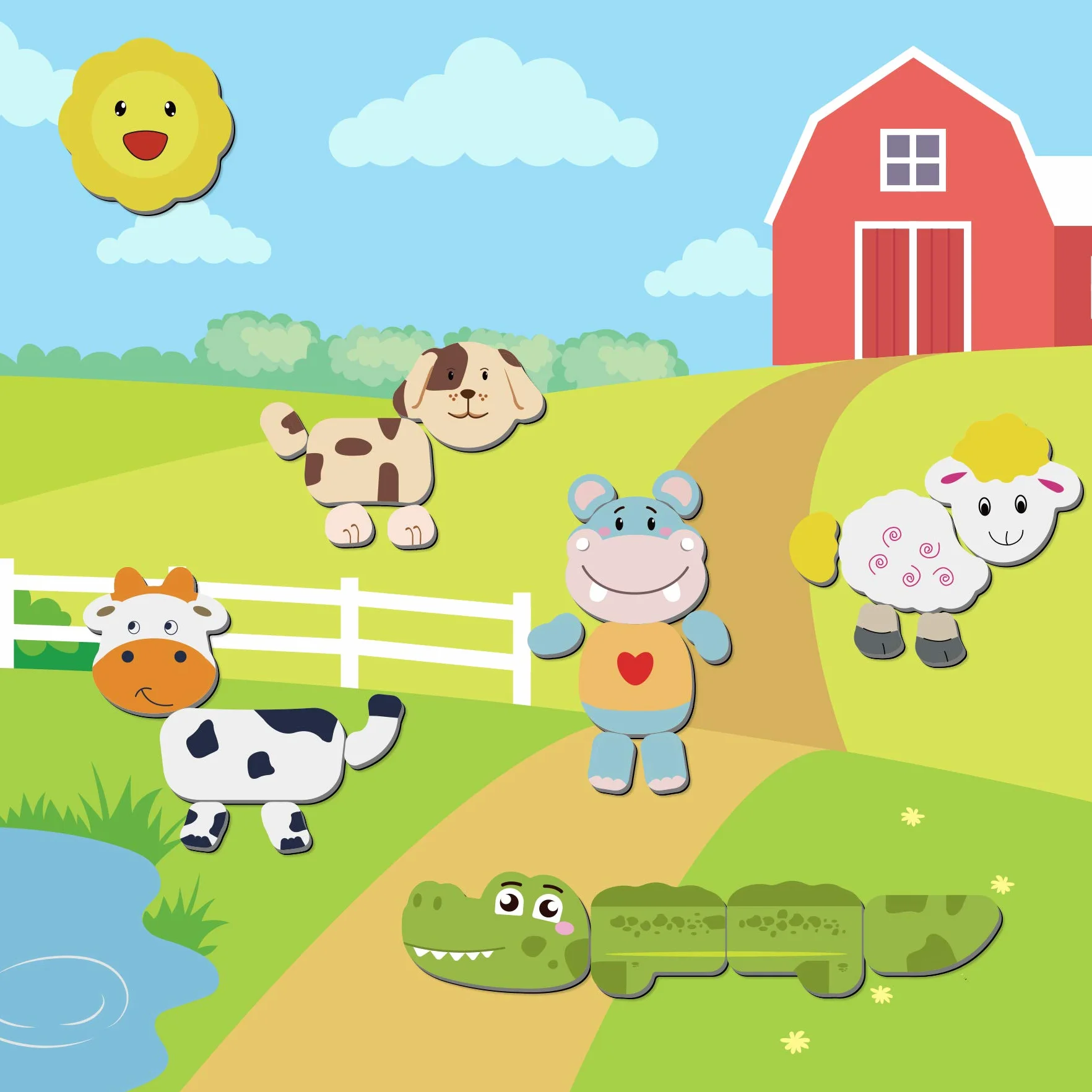 Puzzles de Madera 110 pcs, Juguete Educativo con Pizarra Magnética Doble Cara, Rompecabezas para Niños 3-5 Años Animales Bosque