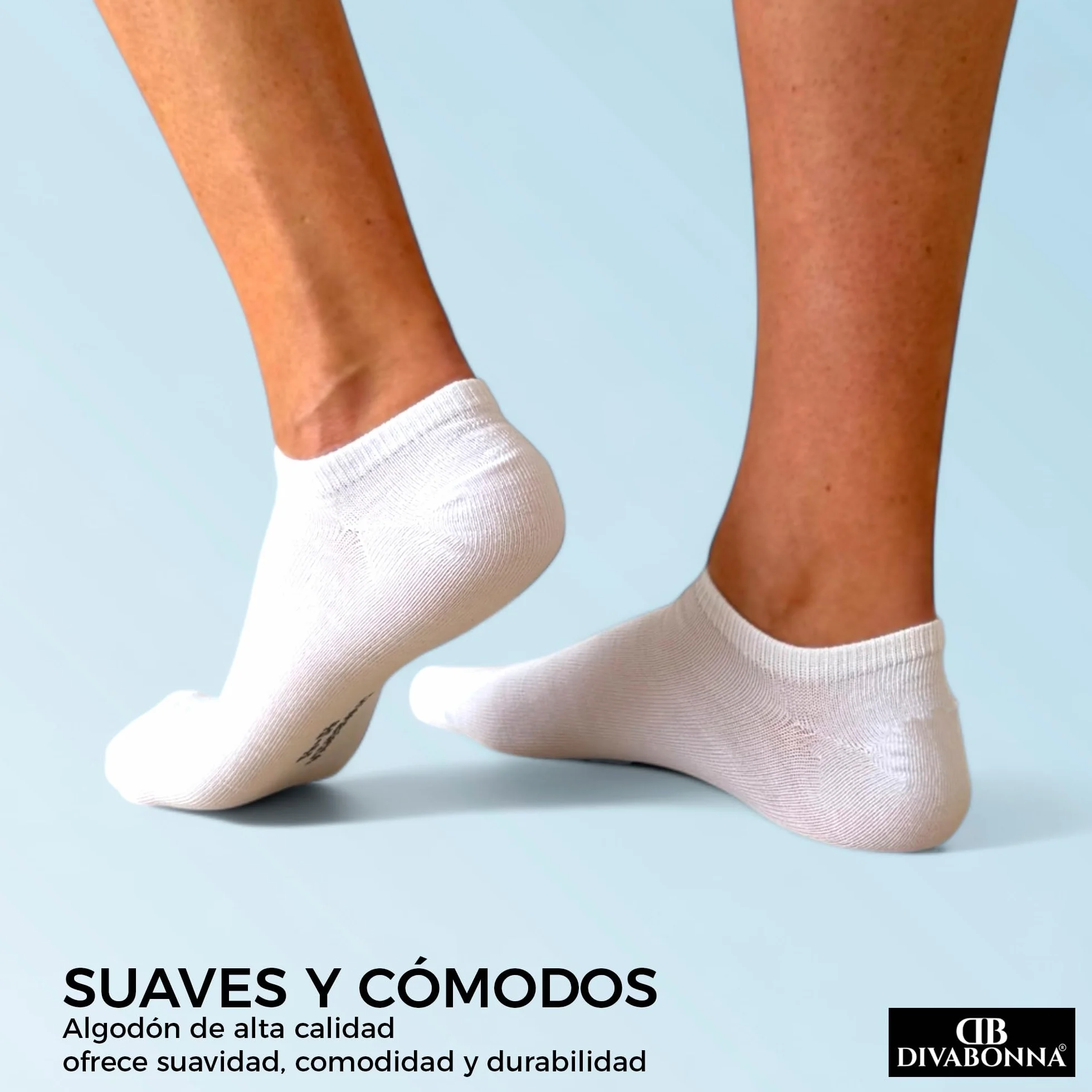Calcetines Tobilleros de Algodón Transpirable para Hombre y Mujer - 12 Pares