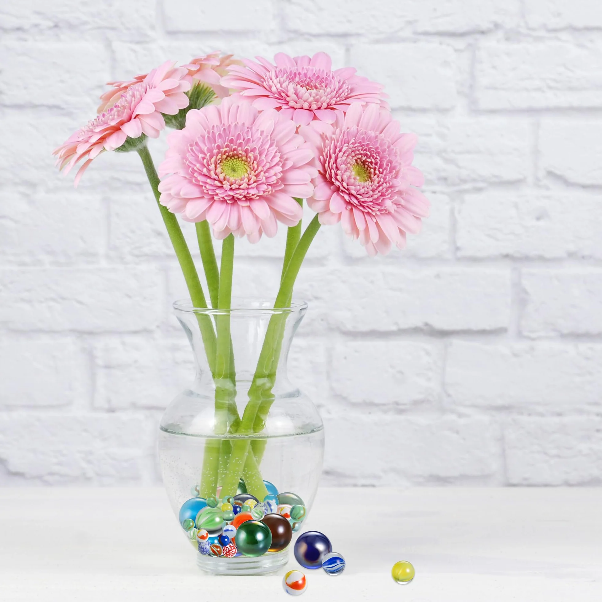 100 PCS Canicas para Niños, Canicas de Cristal Multicolor, Juegos de Canicas para Niños, 14mm, 16mm y 25mm, Canicas Grandes y Pequeñas para Jugar y Coleccionar, Decoración de Plantas y Hogar