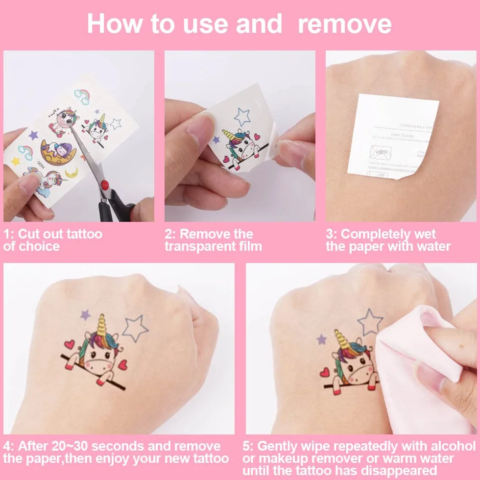 ACWOO Dibujos Animados, 60 Hojas Impermeables Tatuajes Temporales Niños Pegatinas, Navidad Halloween Estilo Mixto Regalo